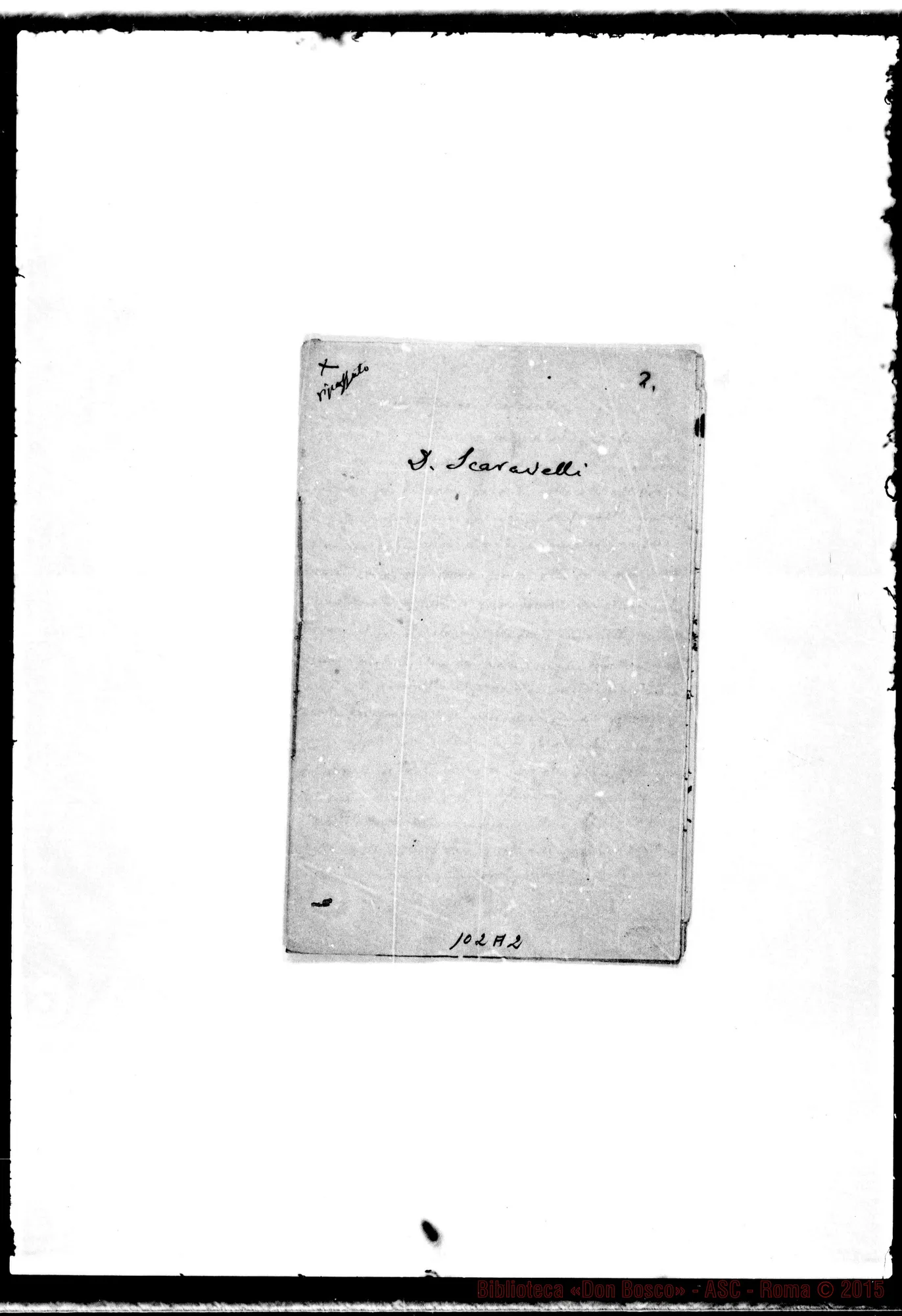 Fotogramma A 2 — Scaravelli (1880). Ms.