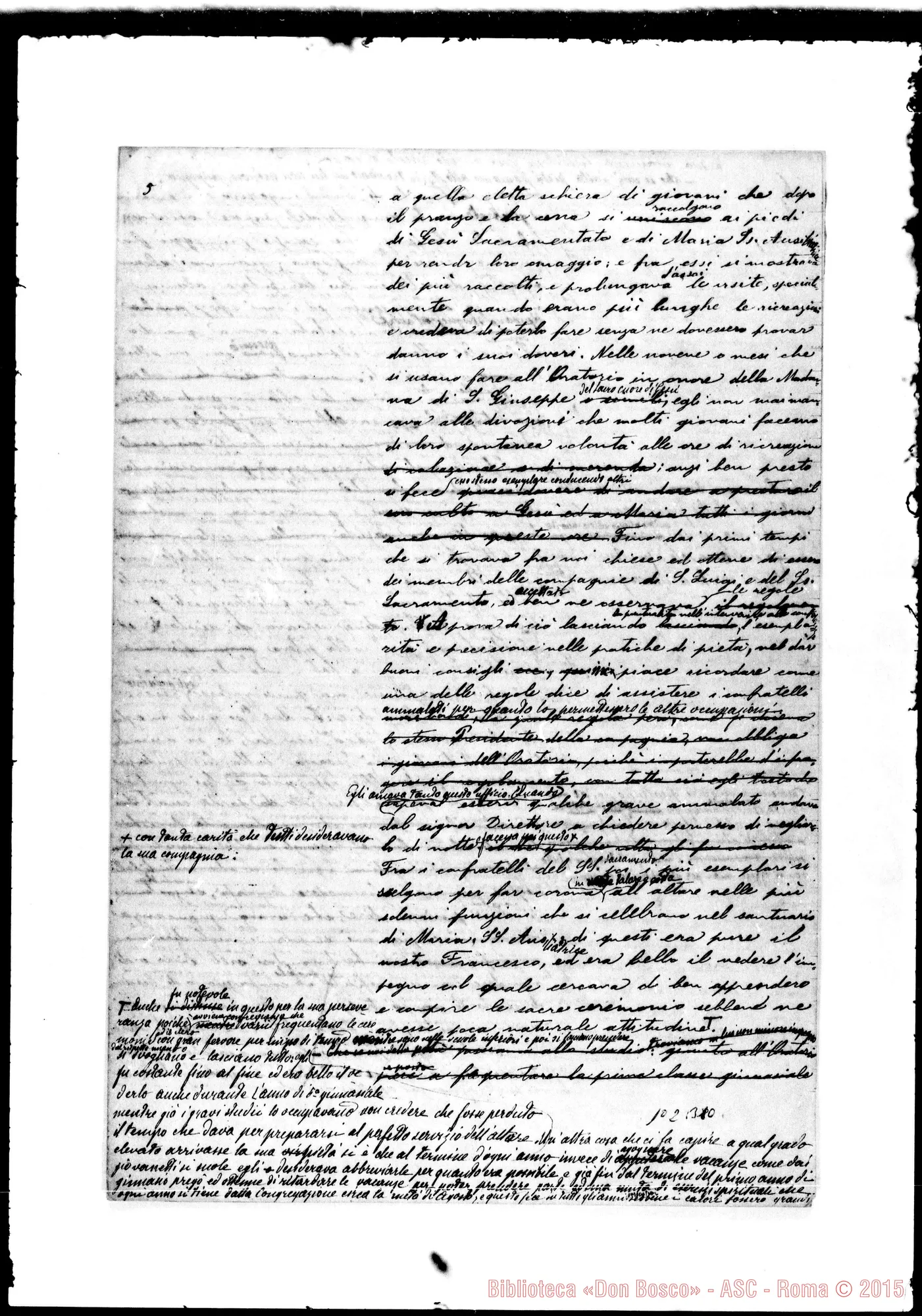 Fotogramma B 10 — Zappelli (-J-1883). Ms. Due redazioni