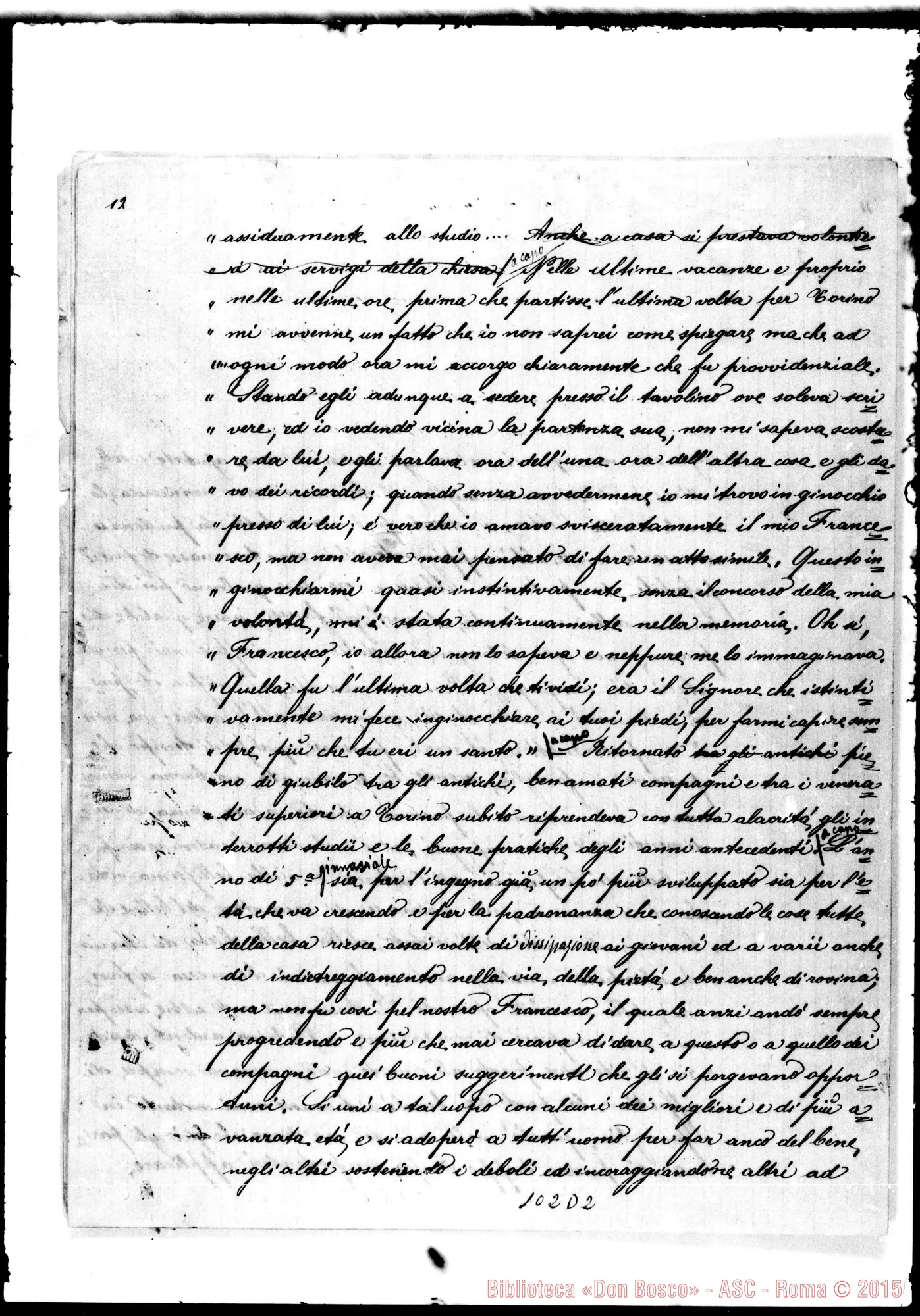 Fotogramma D 2 — Zappelli (-J-1883). Ms. Due redazioni