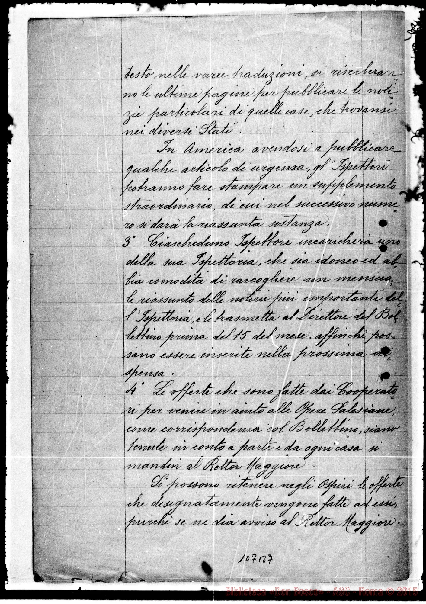 Fotogramma B 7 — Scopo del Bollettino. Ms.