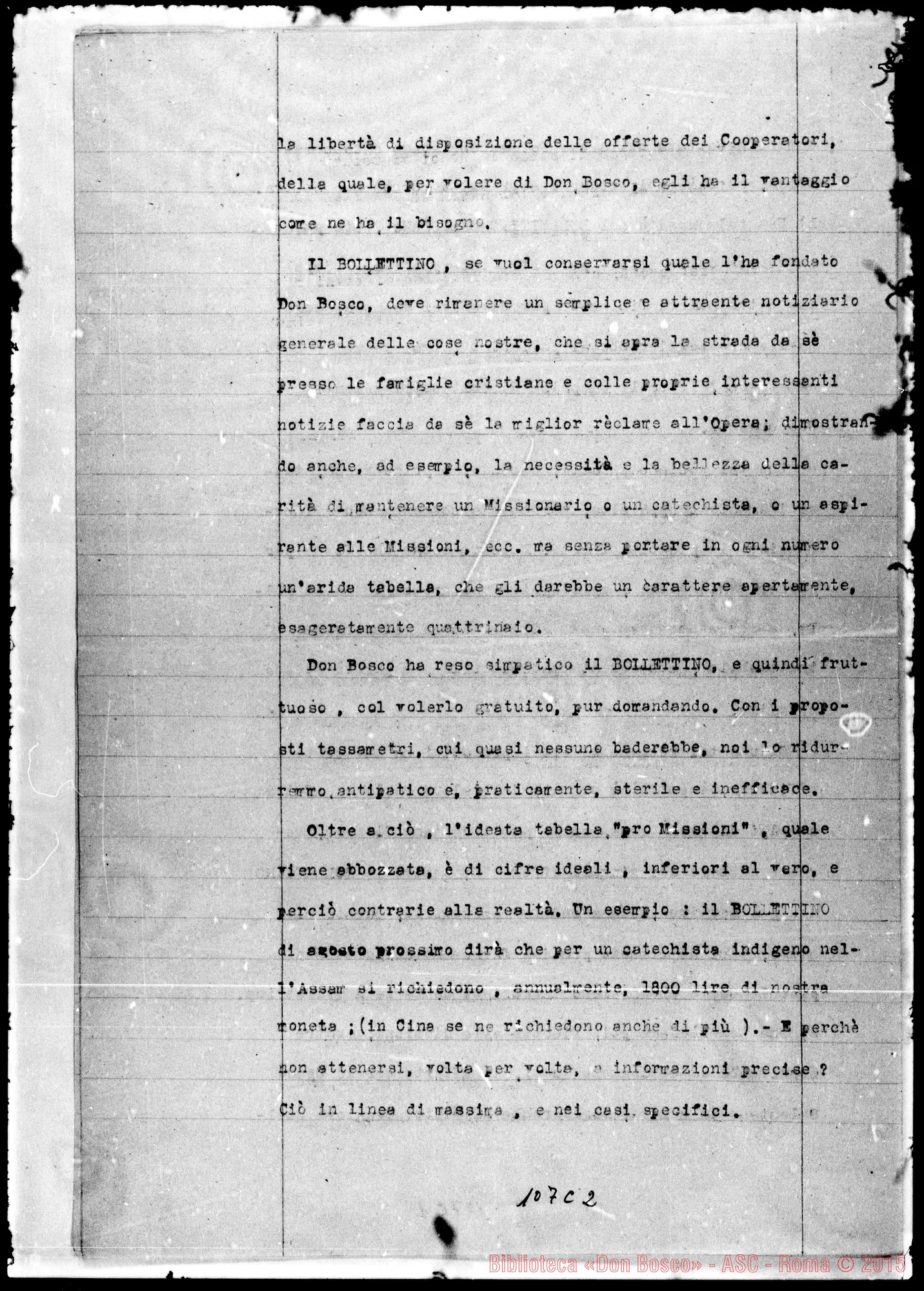 Fotogramma C 2 — Lettera: Amadei-D. Rinaldi. (1923)