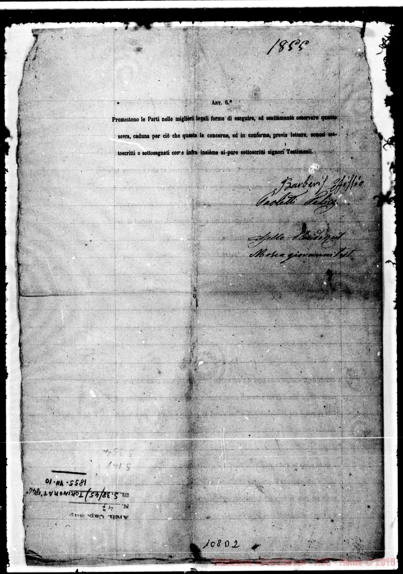 Fotogramma D 2 — Barberis Efisio. Ms. E stampato