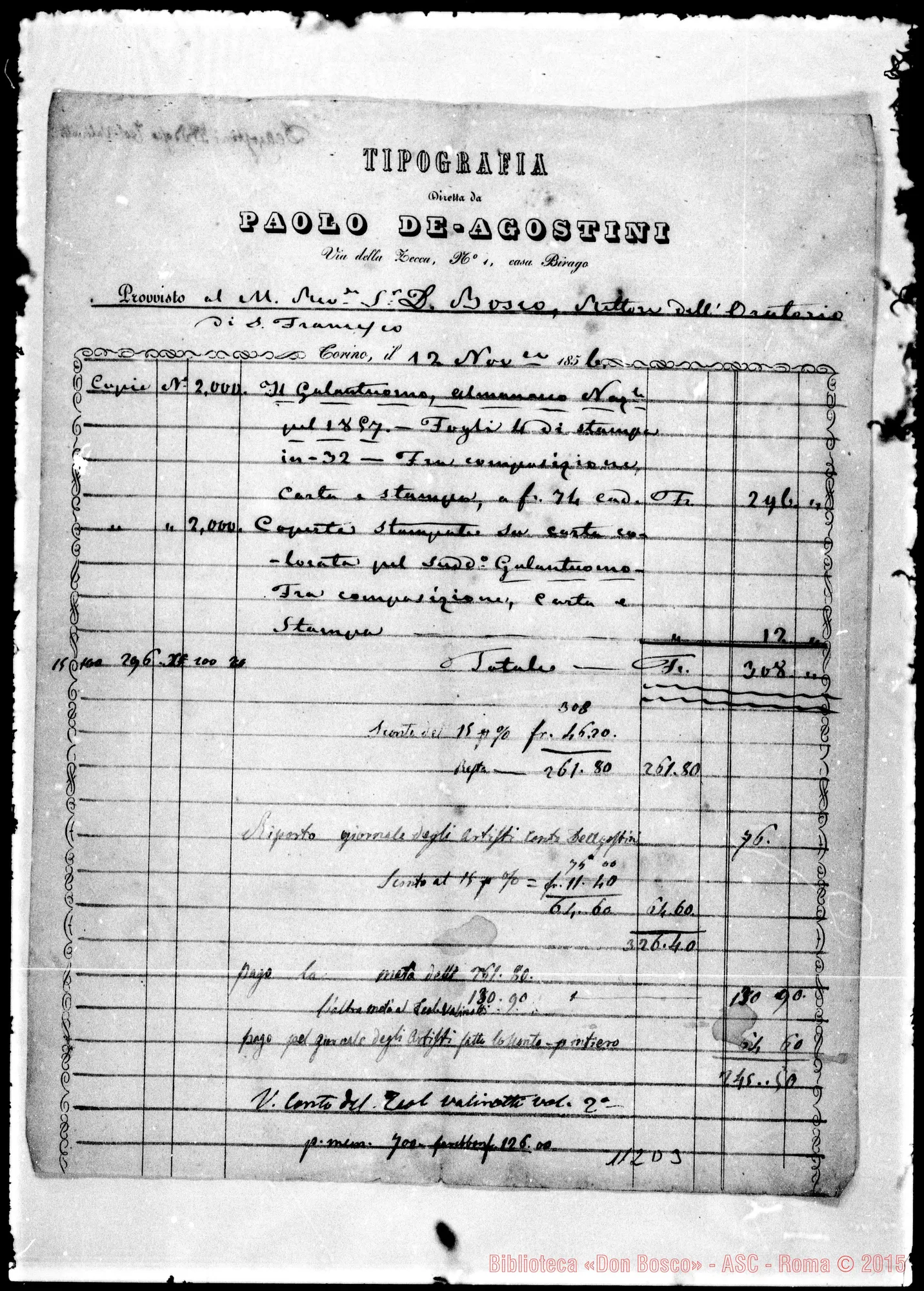 Fotogramma D 3 — De-Agostini Paolo, tipografia
