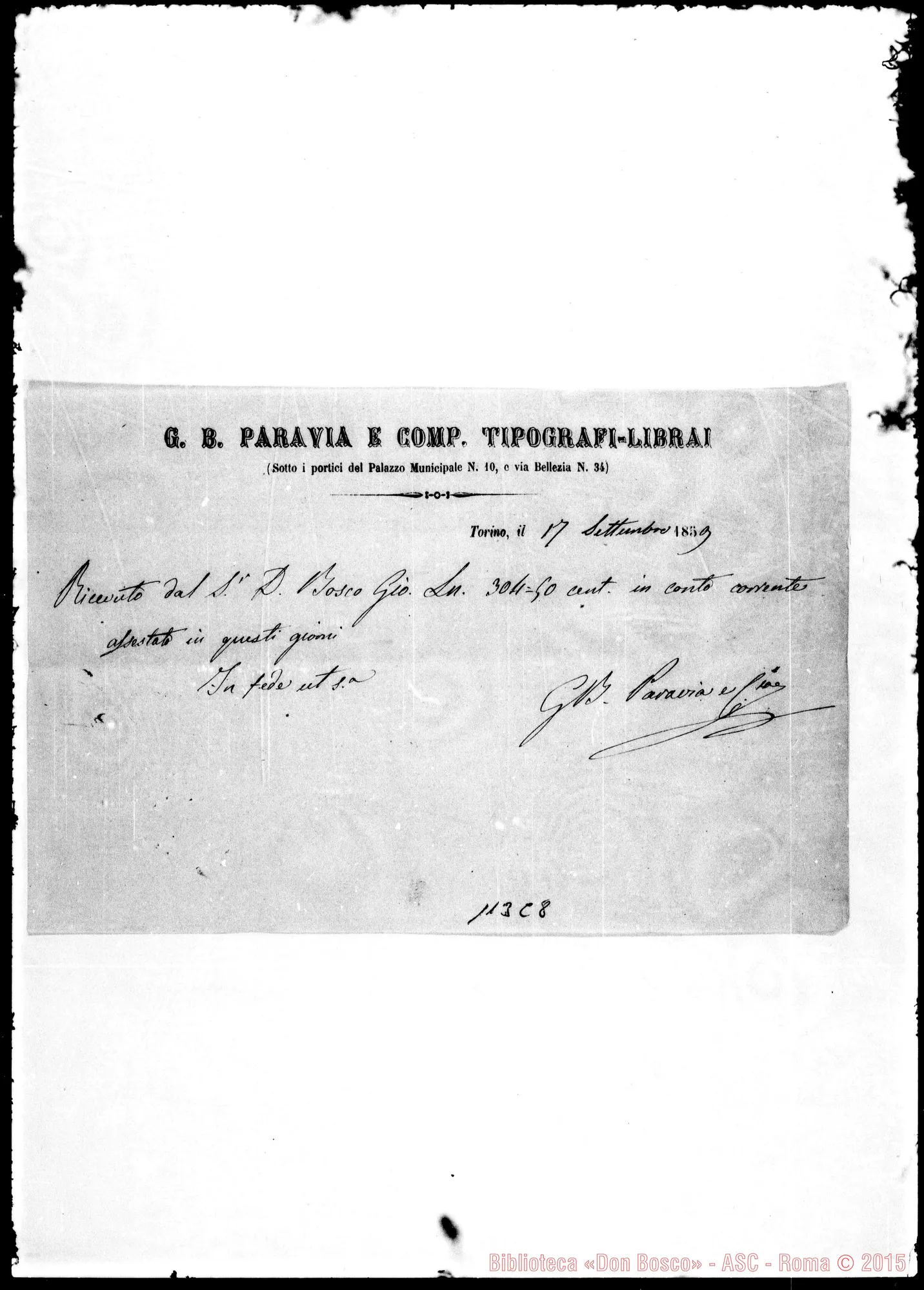 Fotogramma C 8 — Paravia: tipografia E Libreria editrice Cfr. anche: Contratti (109 D 12)