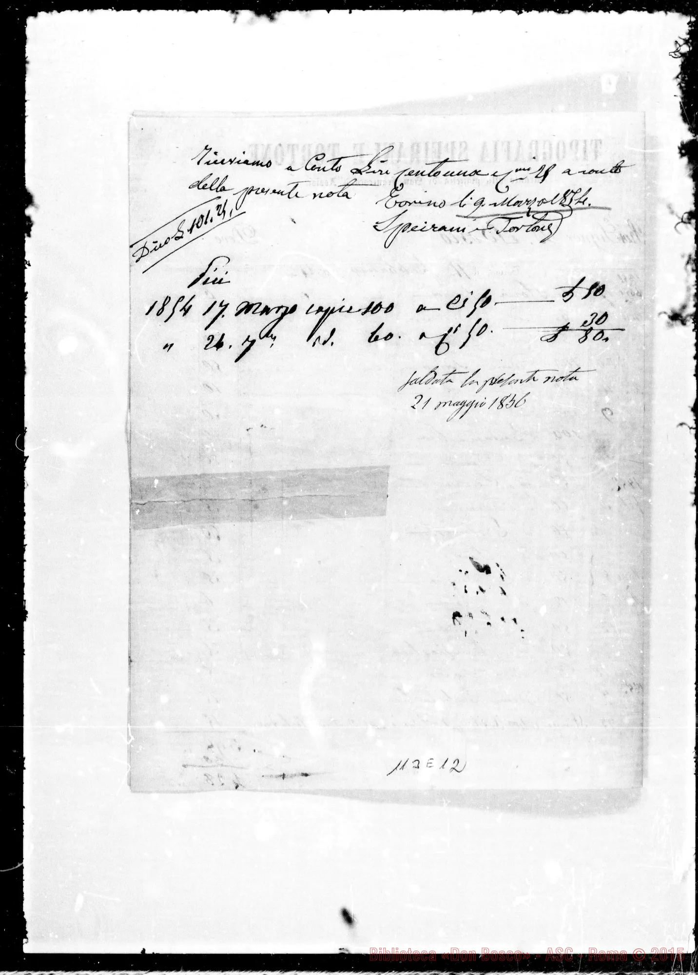 Fotogramma E 12 — Speirani E Ferrerò, Speirani E Tortone. Tipografia