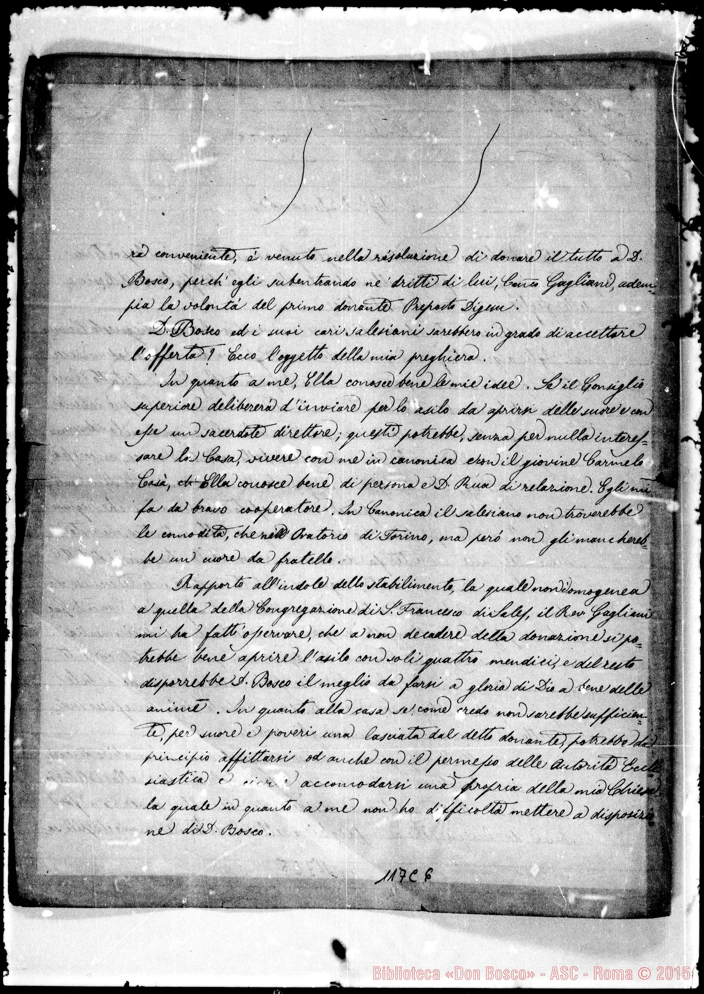 Fotogramma C 6 — Contessa-Durando. Acclusa lettera di Pagliani
