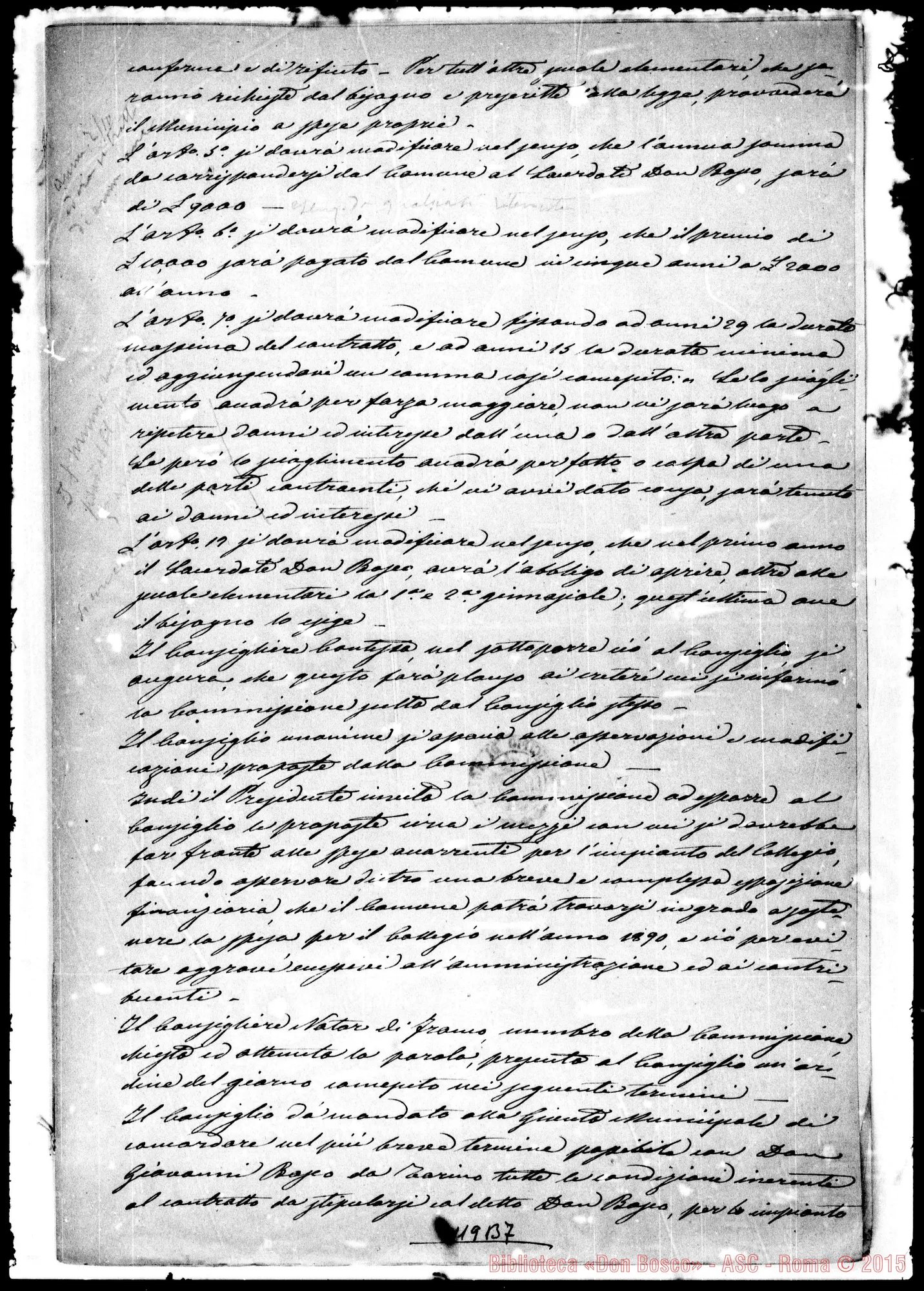 Fotogramma B 7 — Verbale di Deliberazione del Consiglio Comunale di Agira
