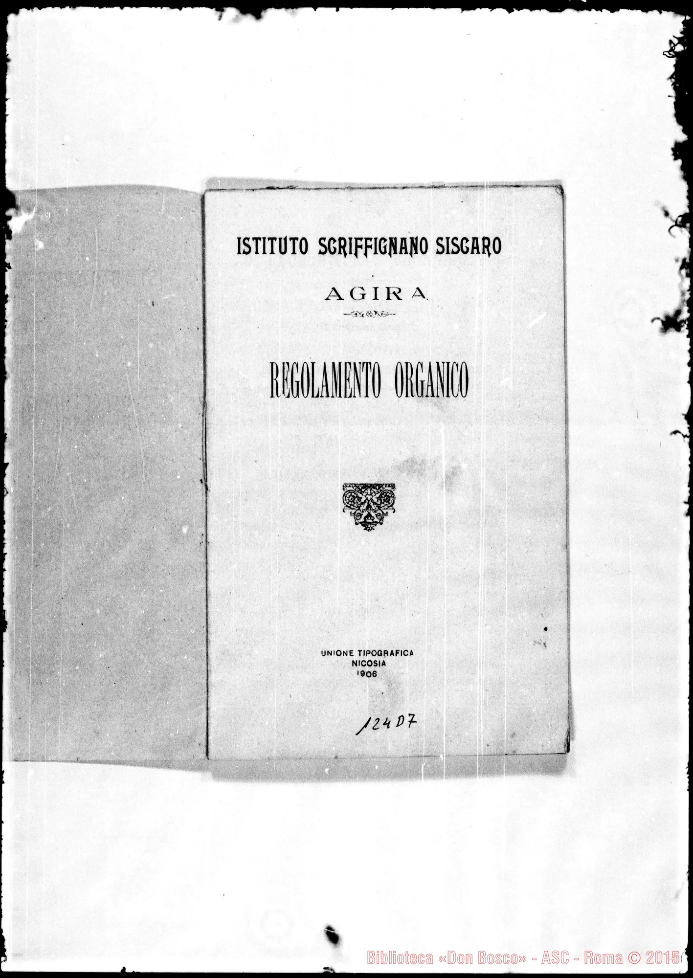Fotogramma D 7 — Regolamento Organico