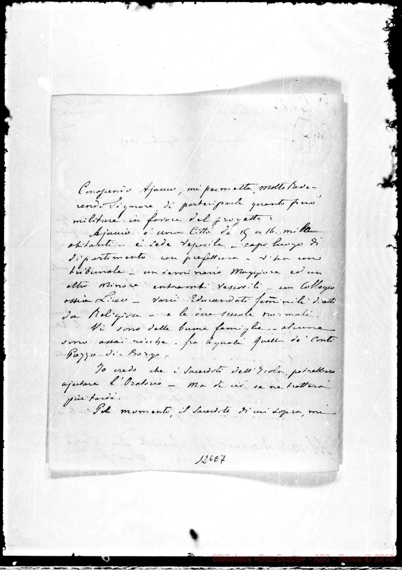 Fotogramma E 7 — Aiaccio: Corrispond.: G. Gallo-Bosco