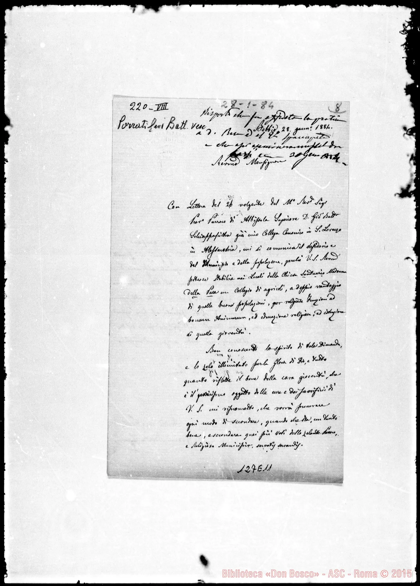 Fotogramma E 11 — Giovanni Battista Porrati-Rev.do Monsignore