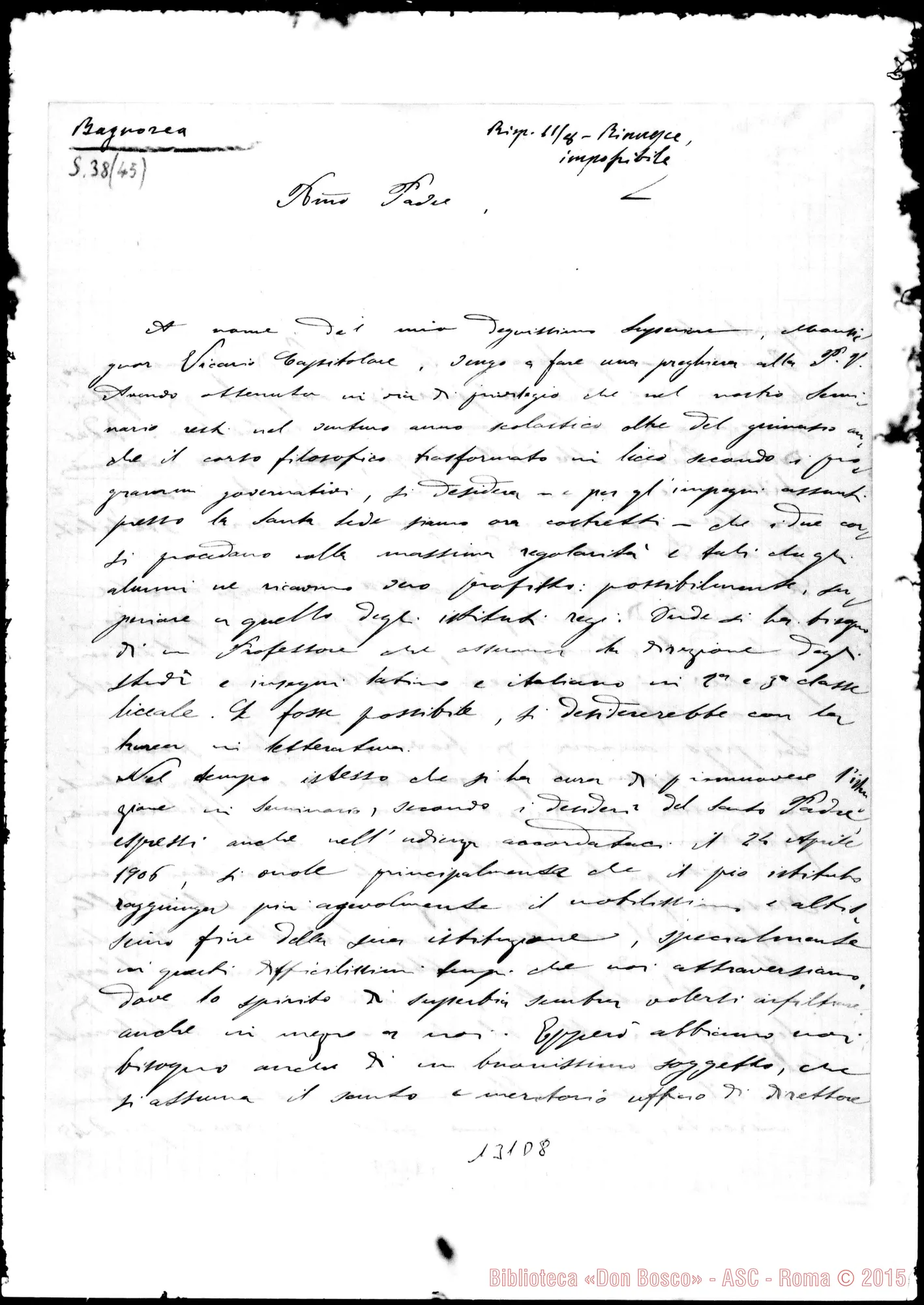 Fotogramma D 8 — Enrico Bartoloni-Rev.mo Padre