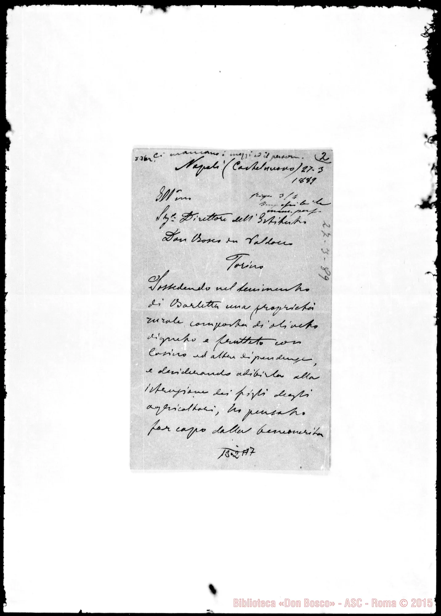 Fotogramma A 7 — A. Centaro-Bosco. Acclusa pianta