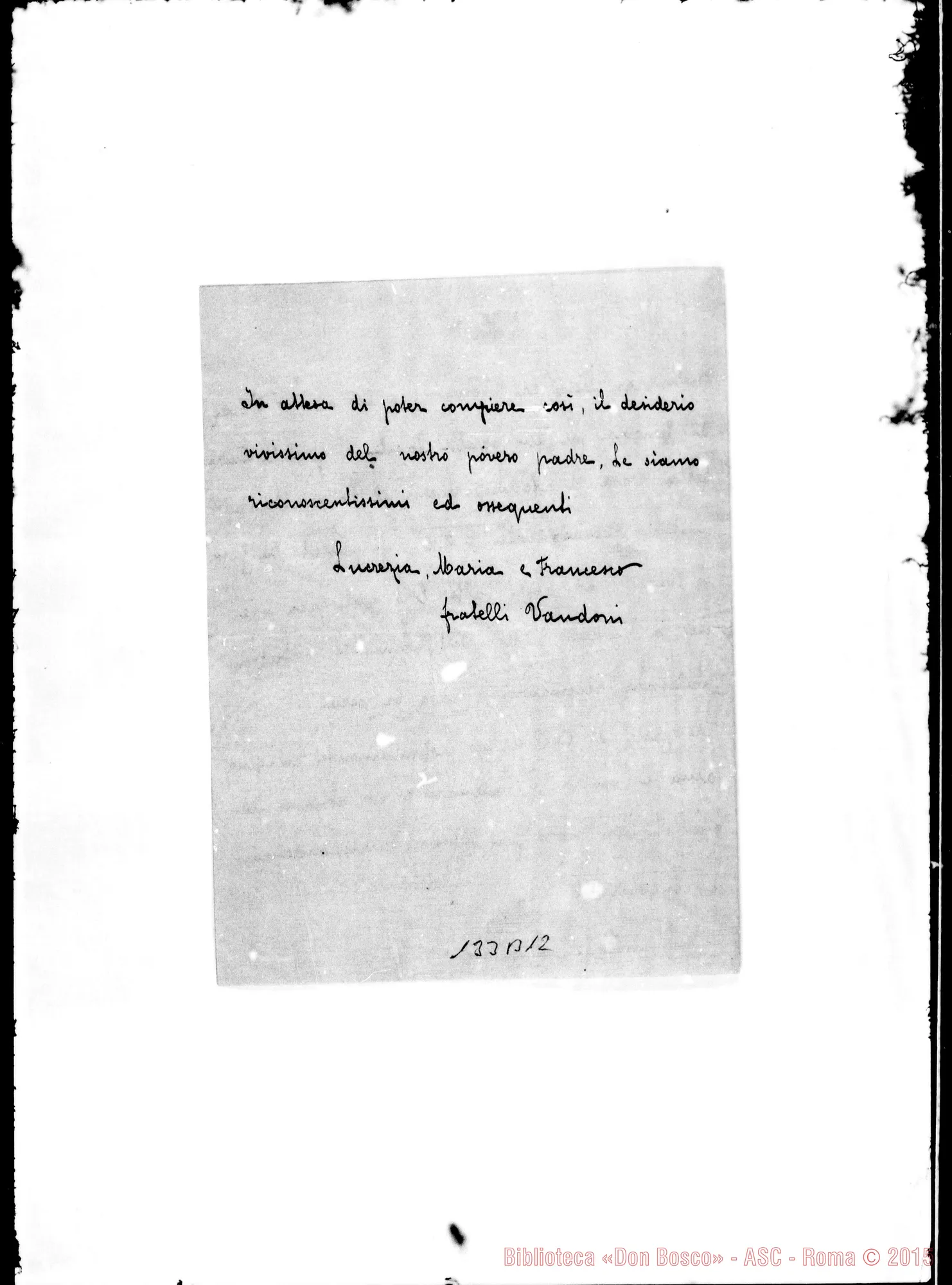 Fotogramma B 12 — Lucrezia Maria E Francesco Vandoni-Rinaldi