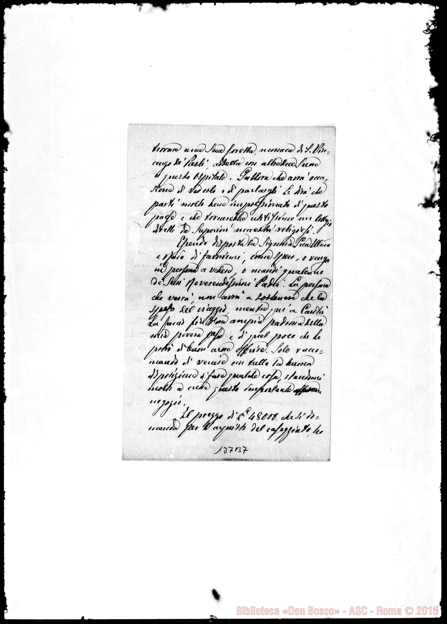 Fotogramma B 7 — Cantù: Corrispond.: Domenico Belloni-lll.mo Sacerdote
