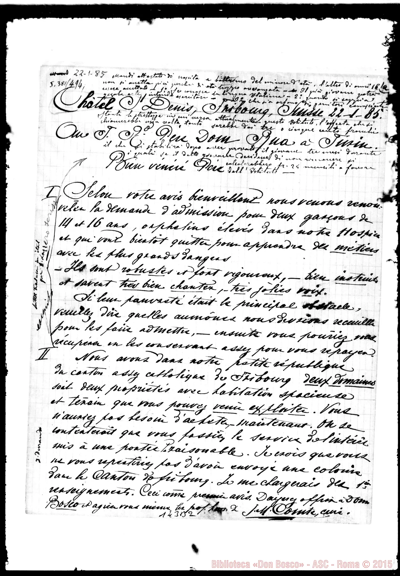 Fotogramma B 2 — Chatel S. Denis: Corrispond.: J.M. Comte-Rua