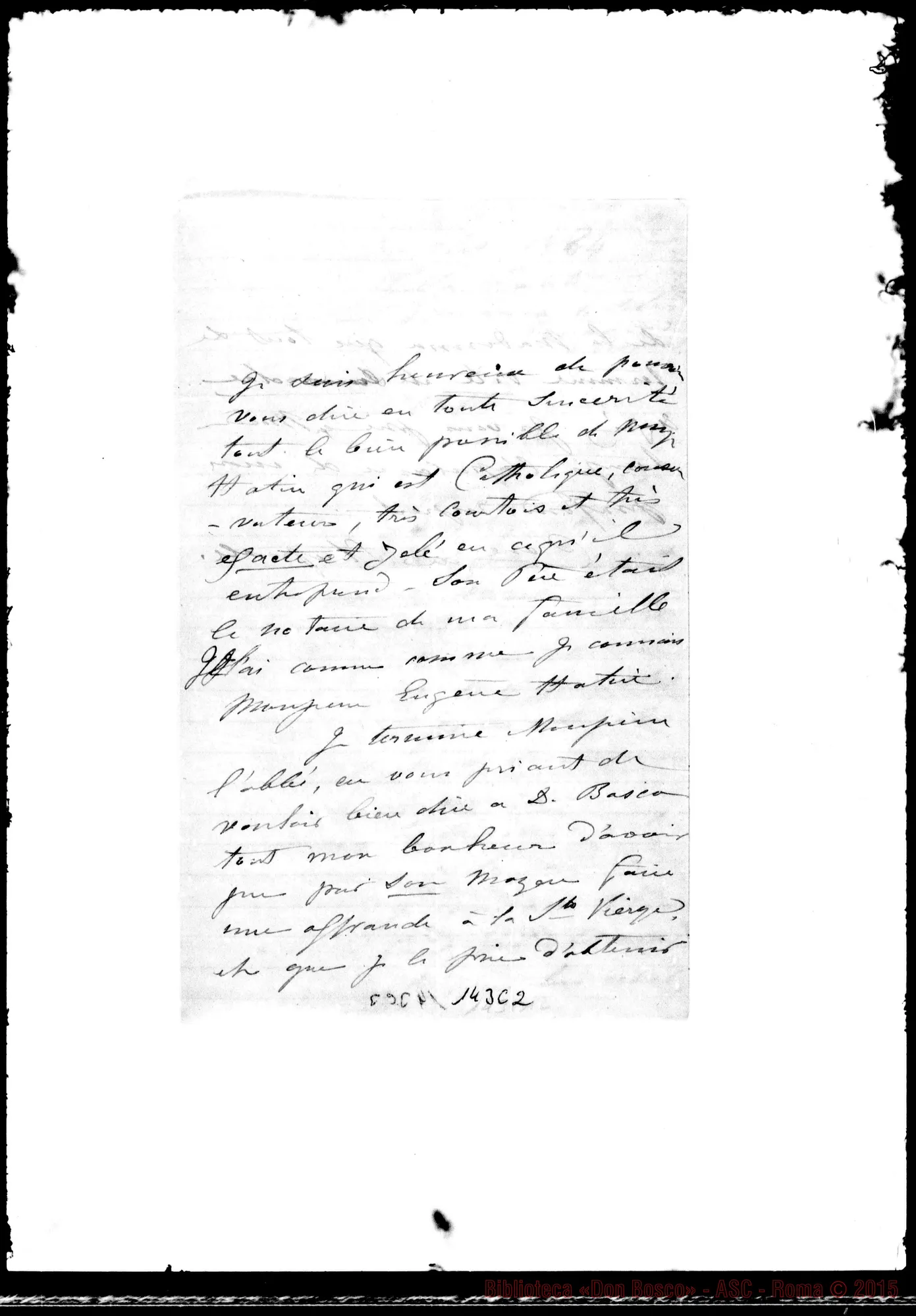 Fotogramma C 2 — Chatillo: Corrispond.: Stackpool-Monsieur l’Abbé