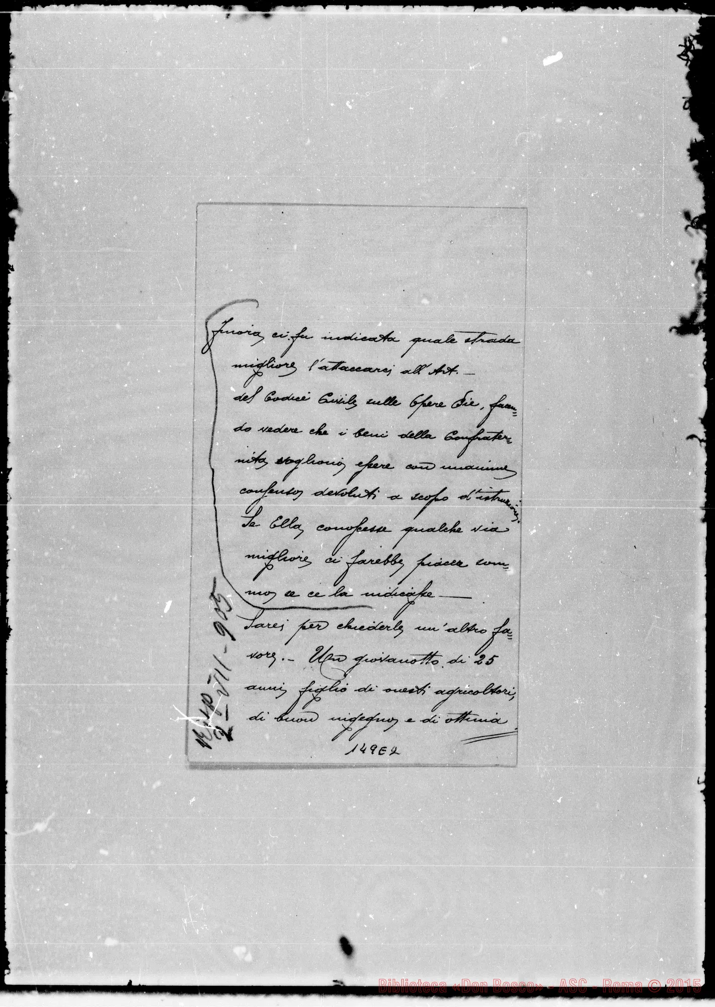 Fotogramma E 2 — Luigi Fasce-Molto Rev.do Signore