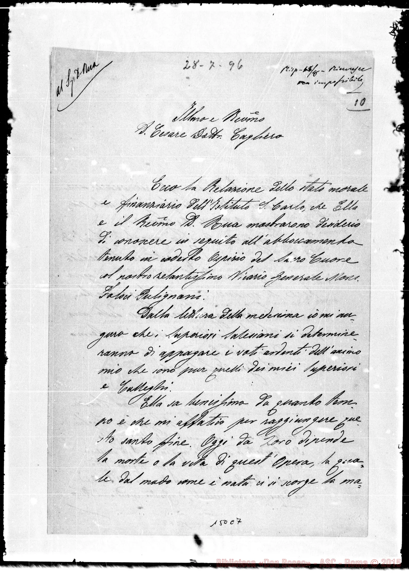 Fotogramma C 7 — Alessandro Paglia-C. Cagliero. Acclusa lettera Carlo, vesc.