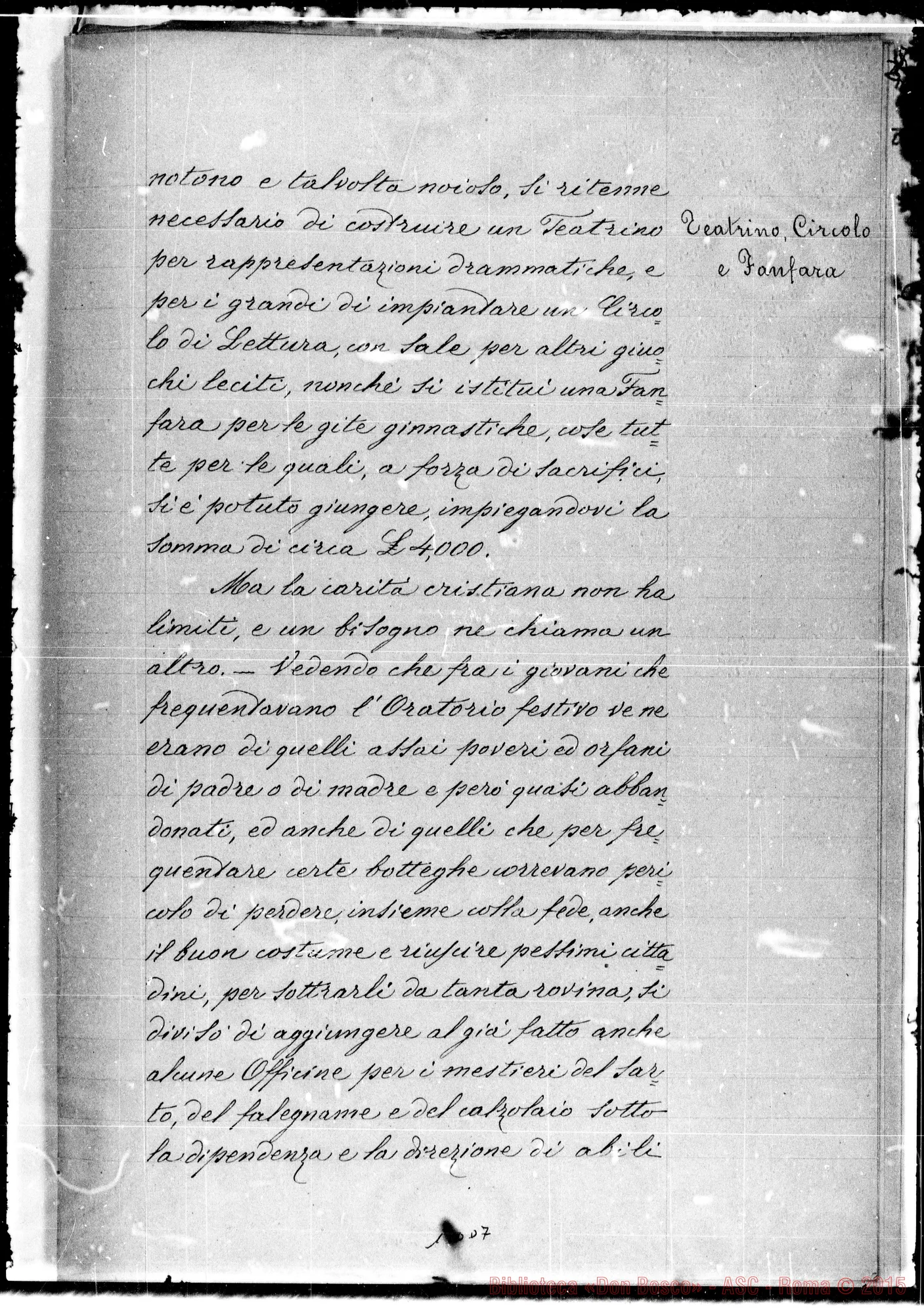 Fotogramma D 7 — Origine E sviluppo dell’istituto di S. Carlo in Foligno