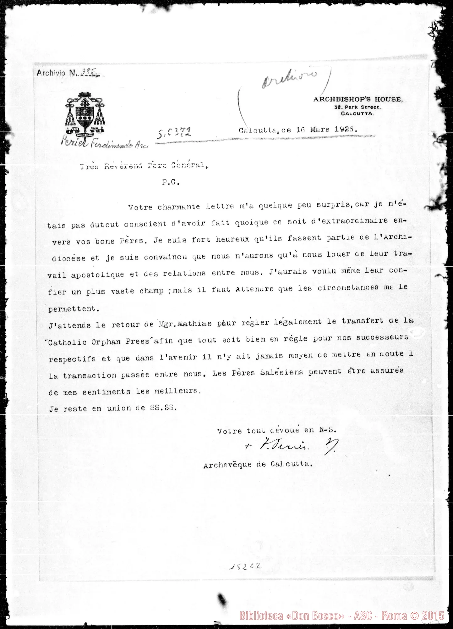Fotogramma C 2 — Archevêque di Calcutta-Albera