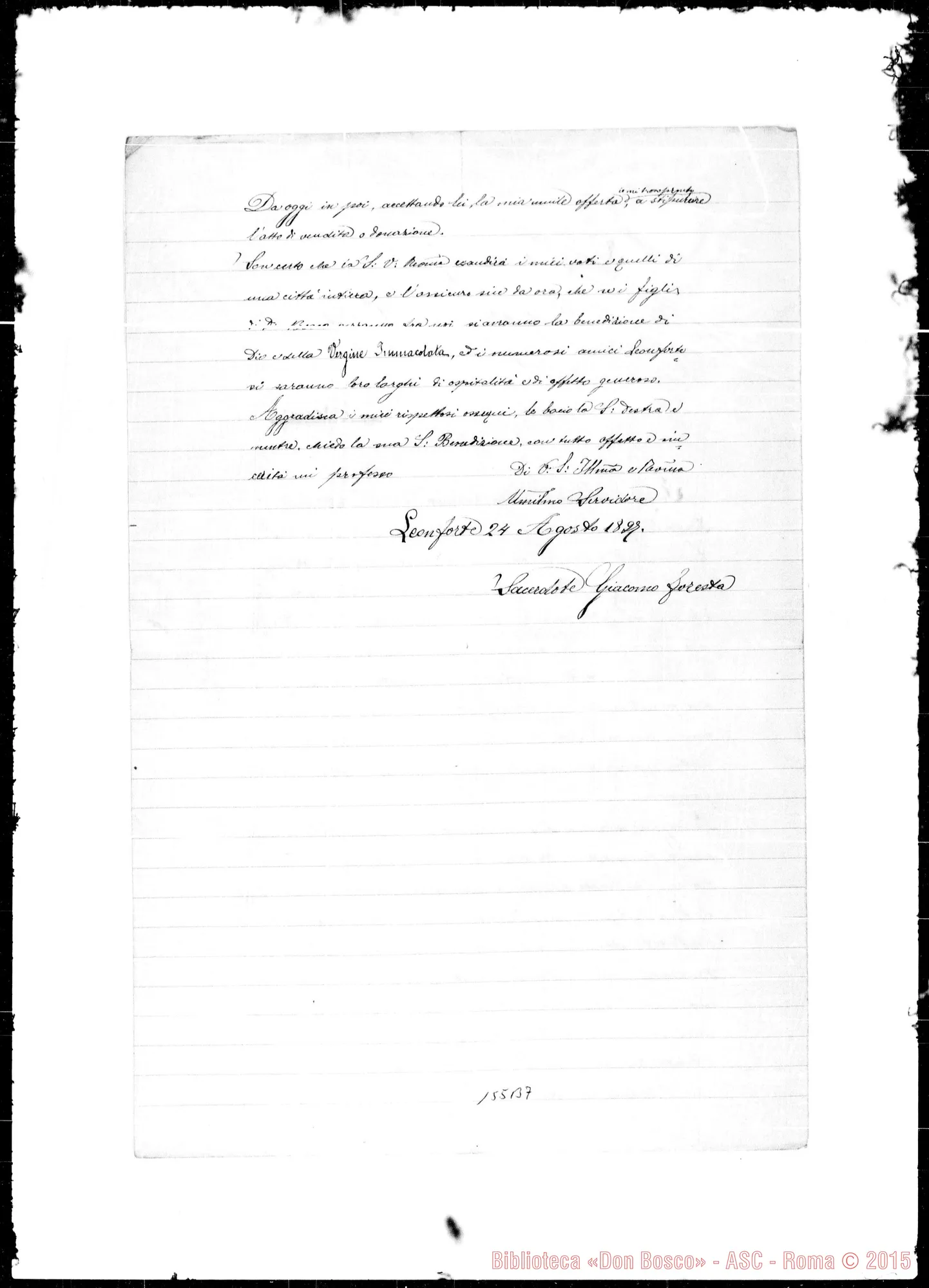 Fotogramma B 7 — Sac. Giacomo Foresta-Rua