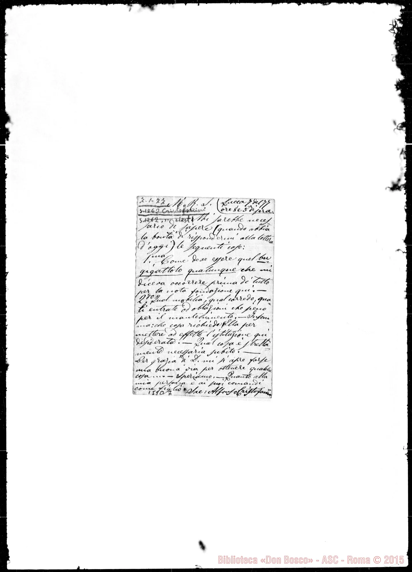 Fotogramma B 7 — Cristofanini-Bosco. Cartolina