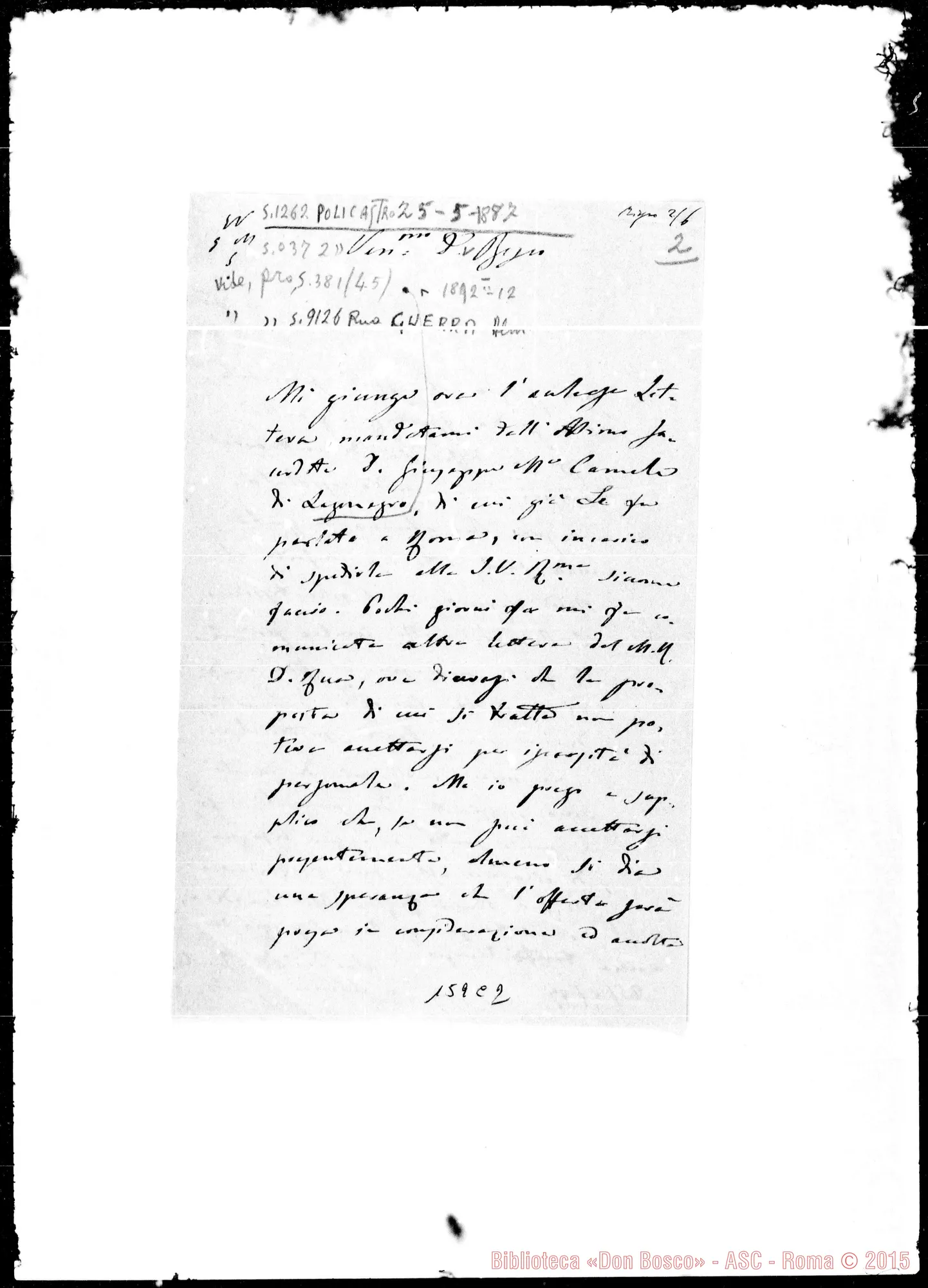Fotogramma C 2 — Aim. Guerra-Rev.mo