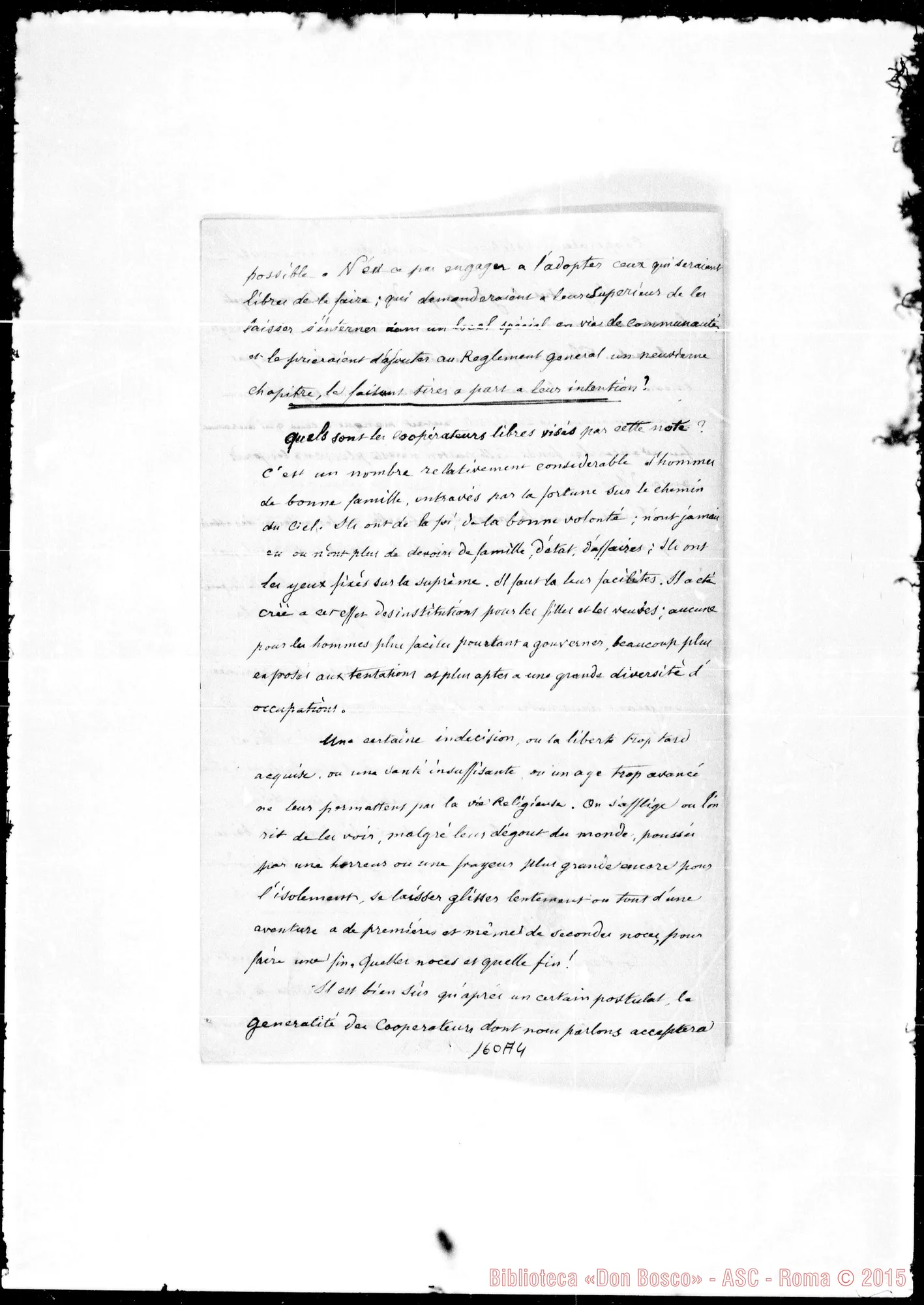 Fotogramma A 4 — «Cooperateurs Célibataires…»