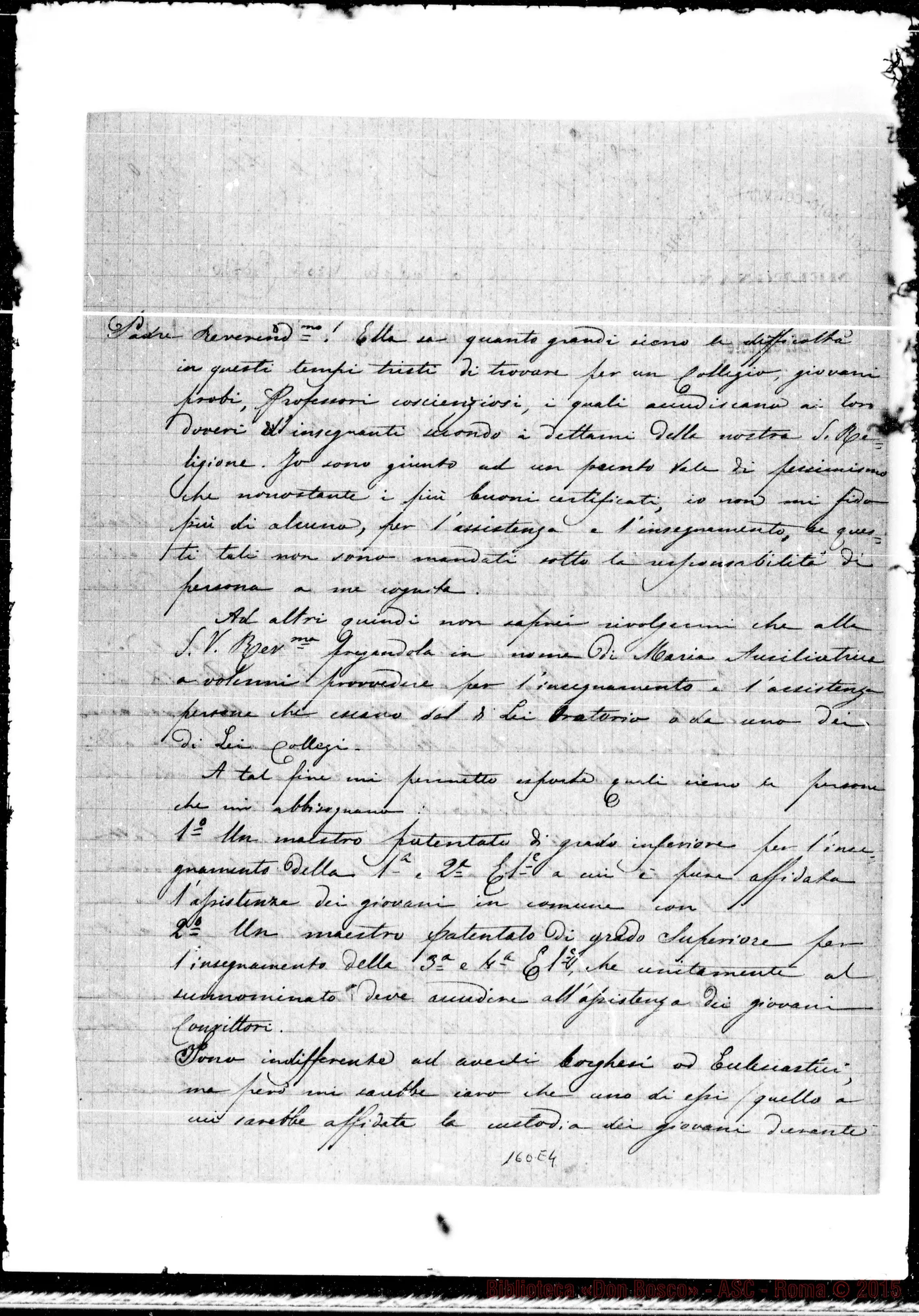 Fotogramma E 4 — Melegnano: Corrispond.: Luigi Olivero-Rev.mo Padre