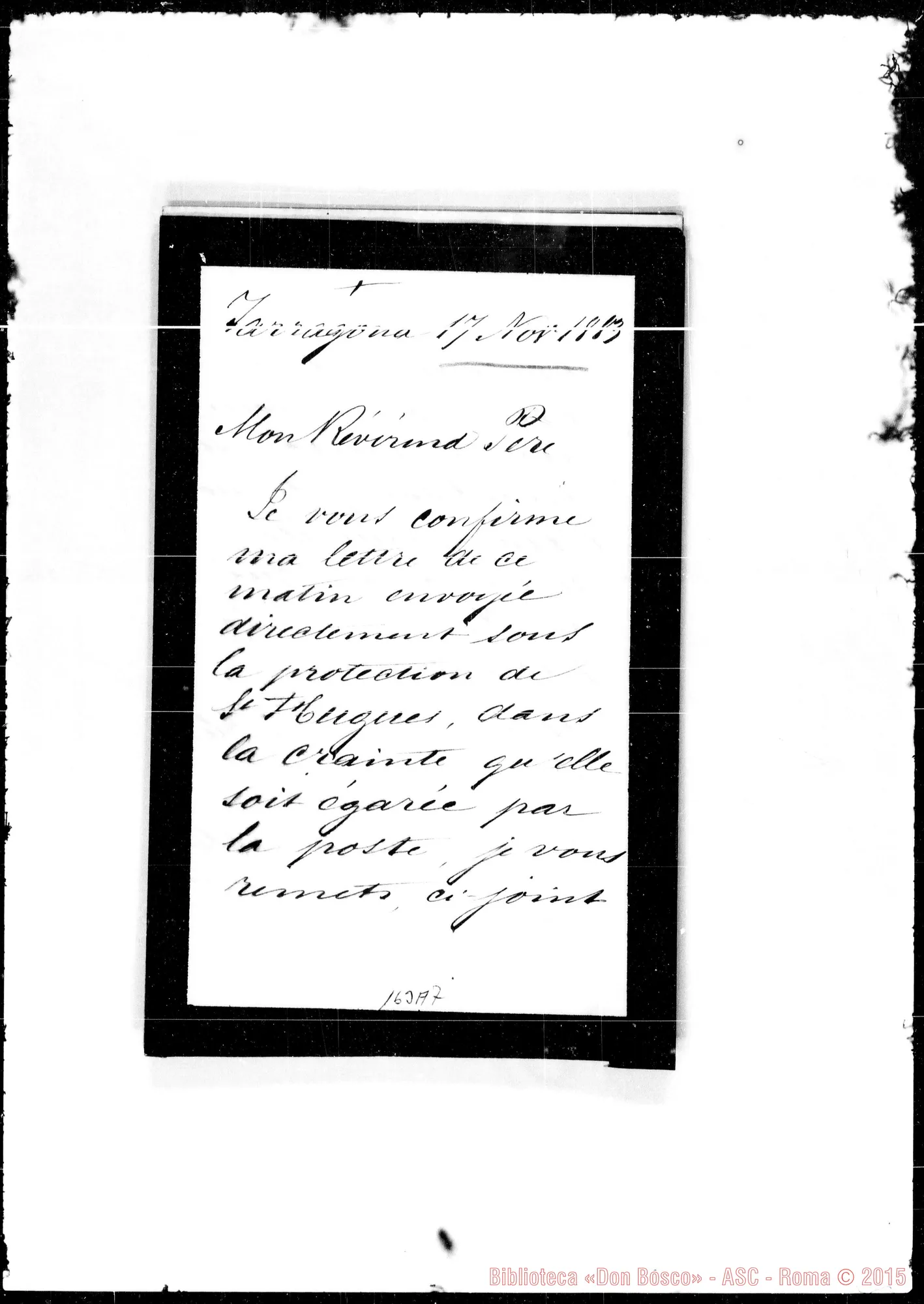 Fotogramma A 7 — Montalegre: Corrispond.: Augusto de Muller-Mon Révérend Pére