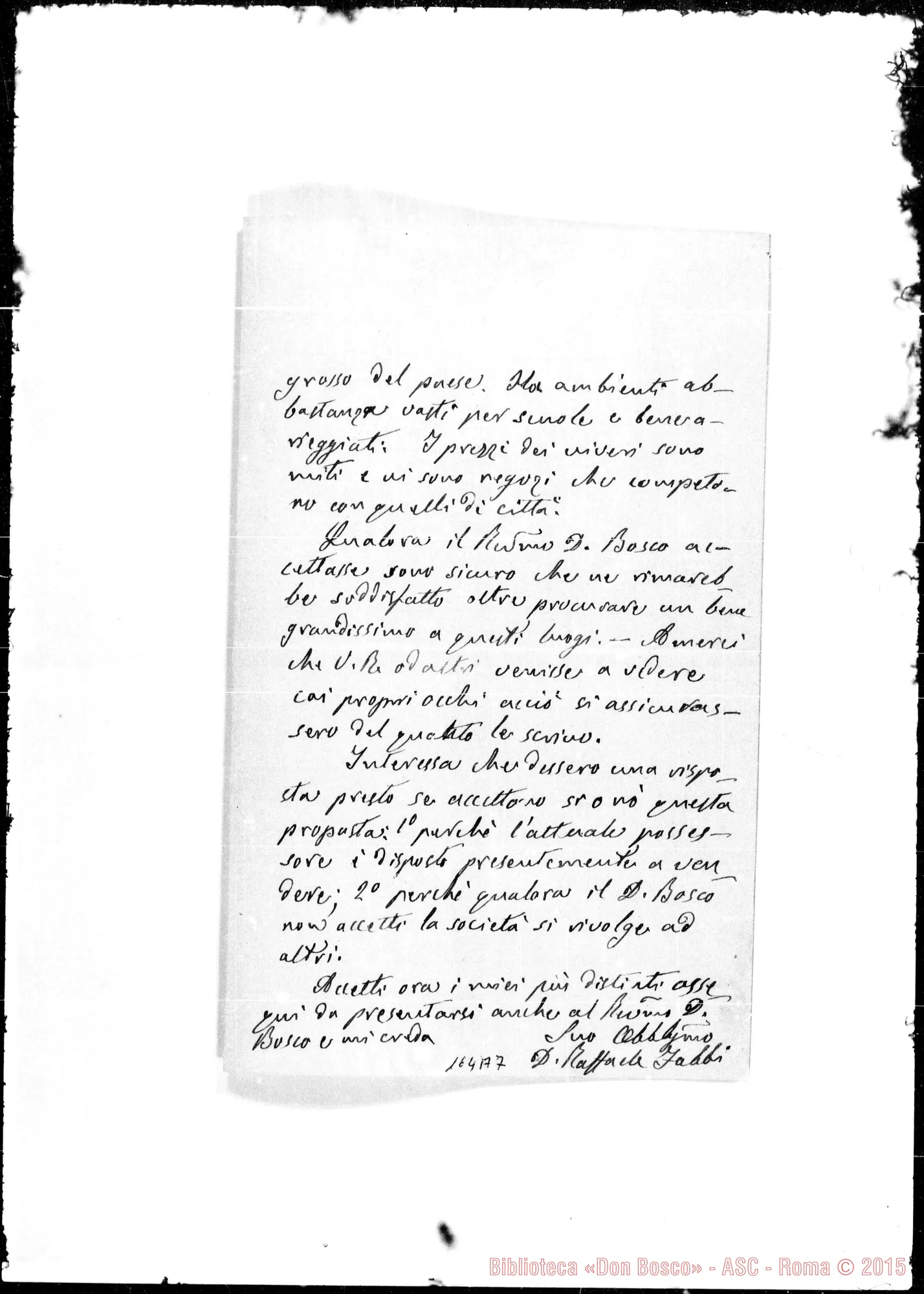 Fotogramma A 7 — Montecchio: Corrispond.: Raffaele Jabbi-lll.mo E Rev.mo Signore