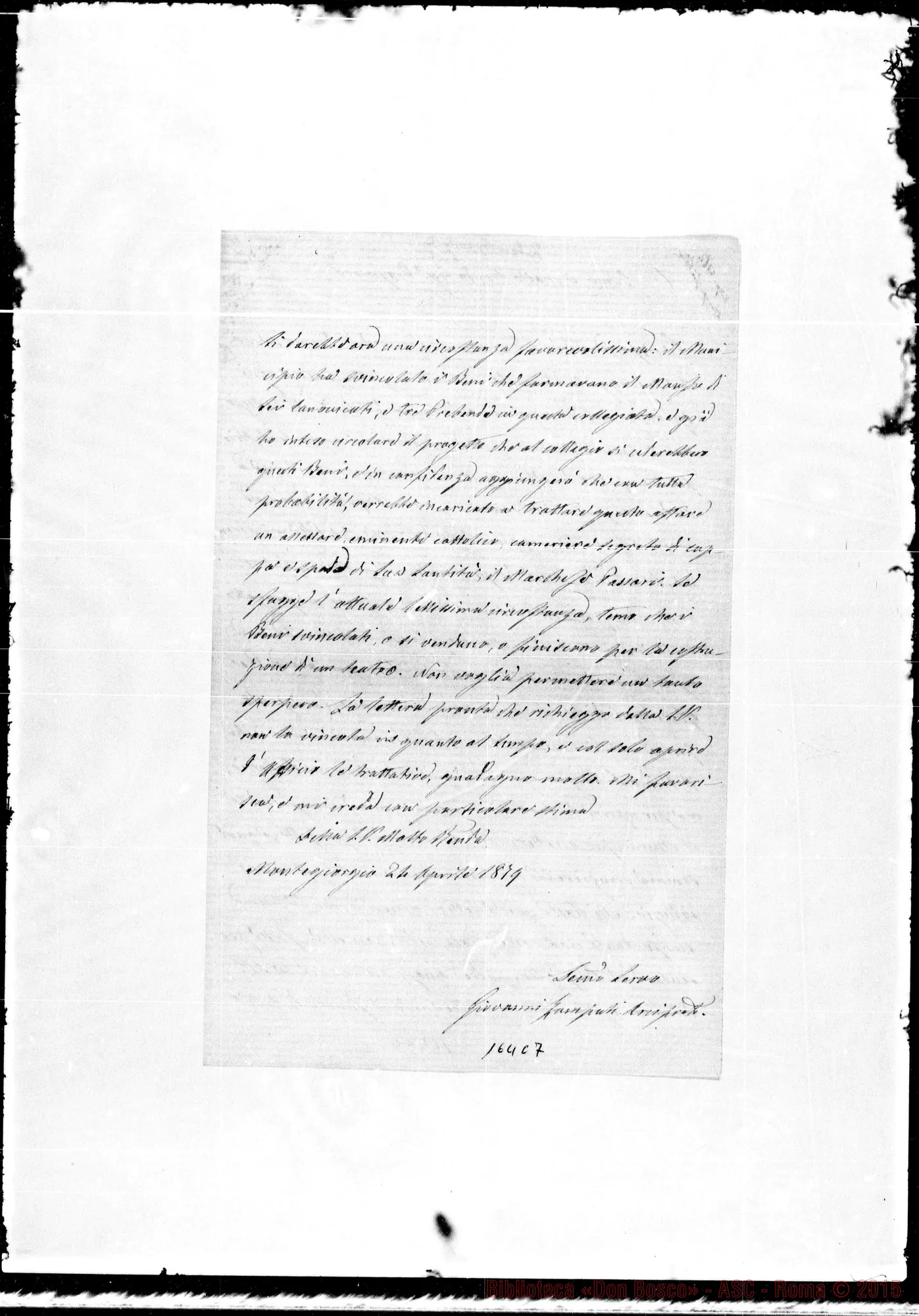 Fotogramma C 7 — Giovanni Lampati-Rev.do Professore