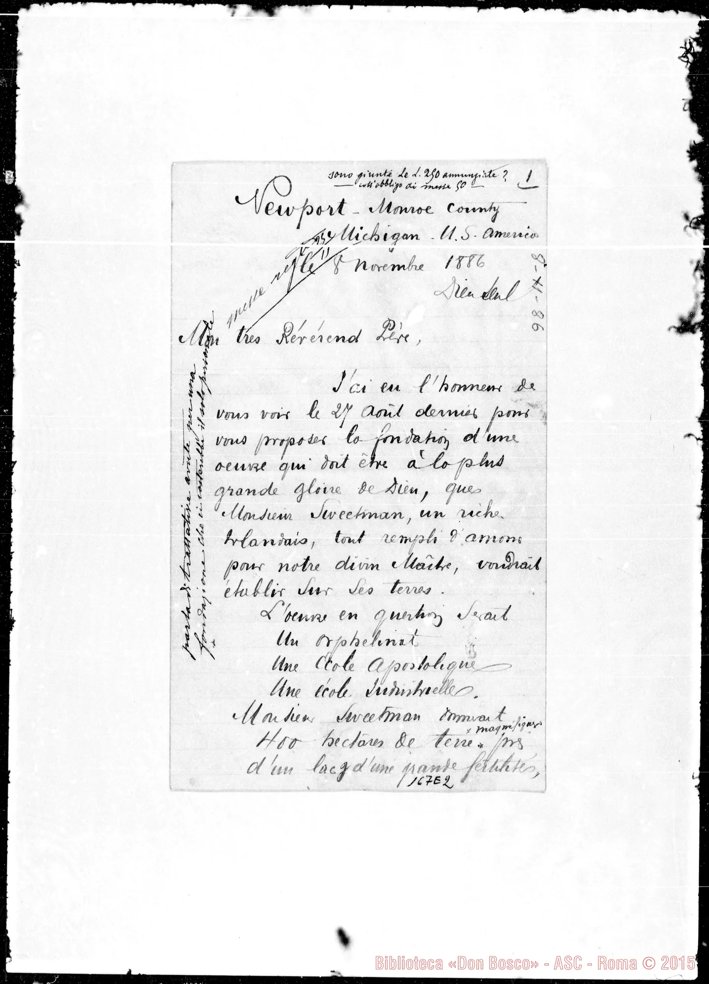 Fotogramma E 2 — Newport: Corrispond.: George Laugel-Bosco