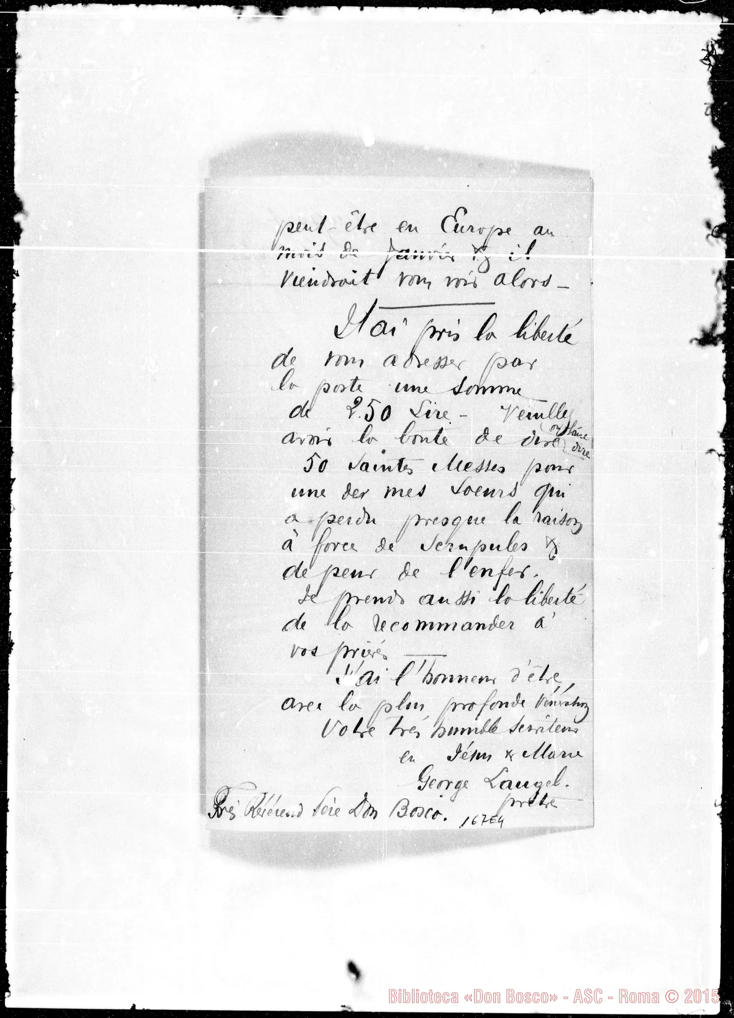 Fotogramma E 4 — Newport: Corrispond.: George Laugel-Bosco