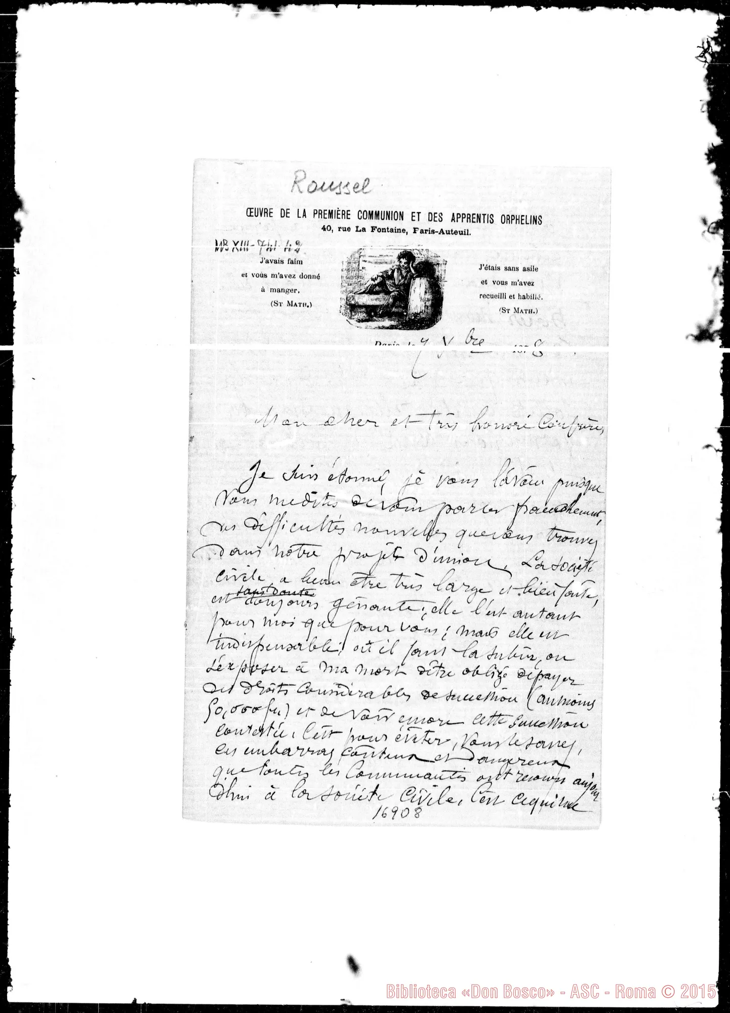 Fotogramma D 8 — L’Abbé Roussel-Très honoré Confrère
