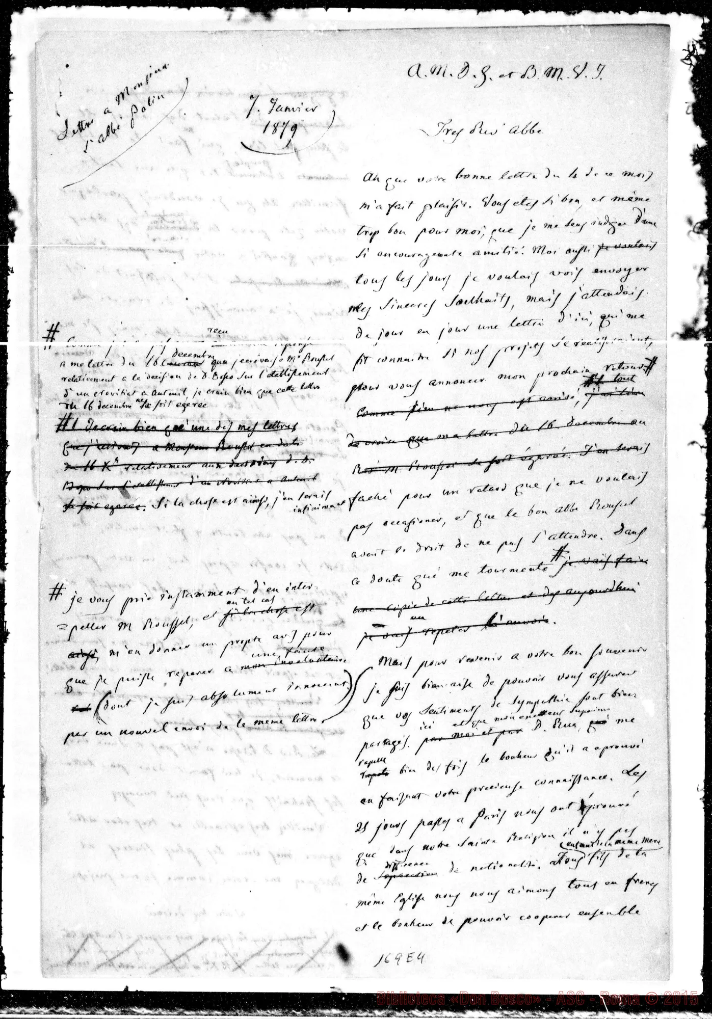 Fotogramma E 4 — Minuta di lettera A Polin