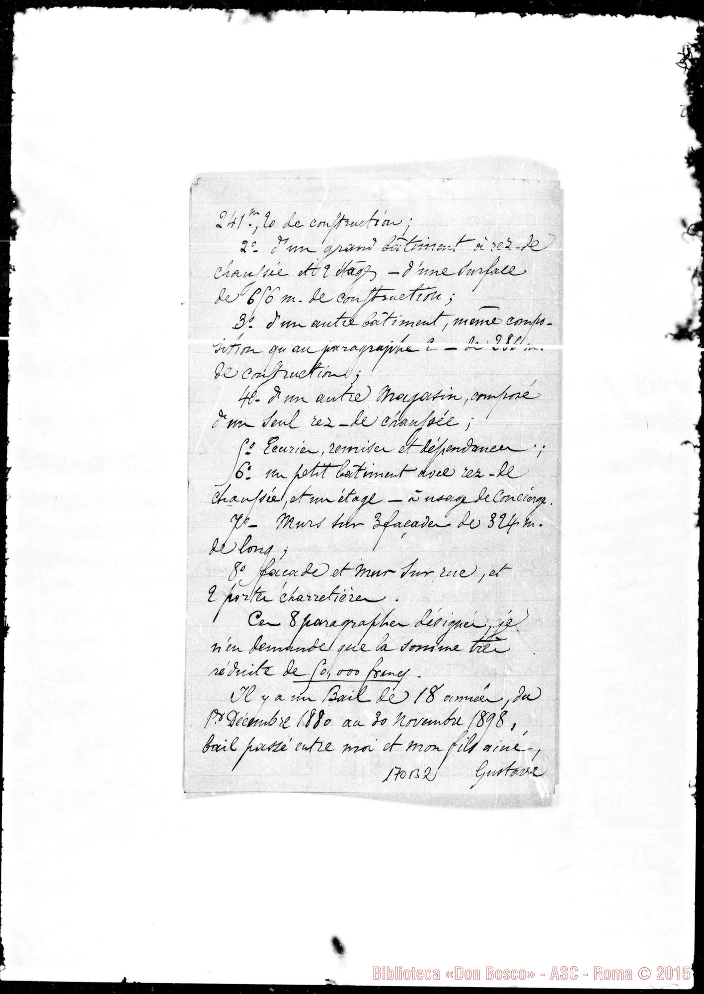Fotogramma B 2 — Agrée-Monsieur l’abbé. Copia di lettera