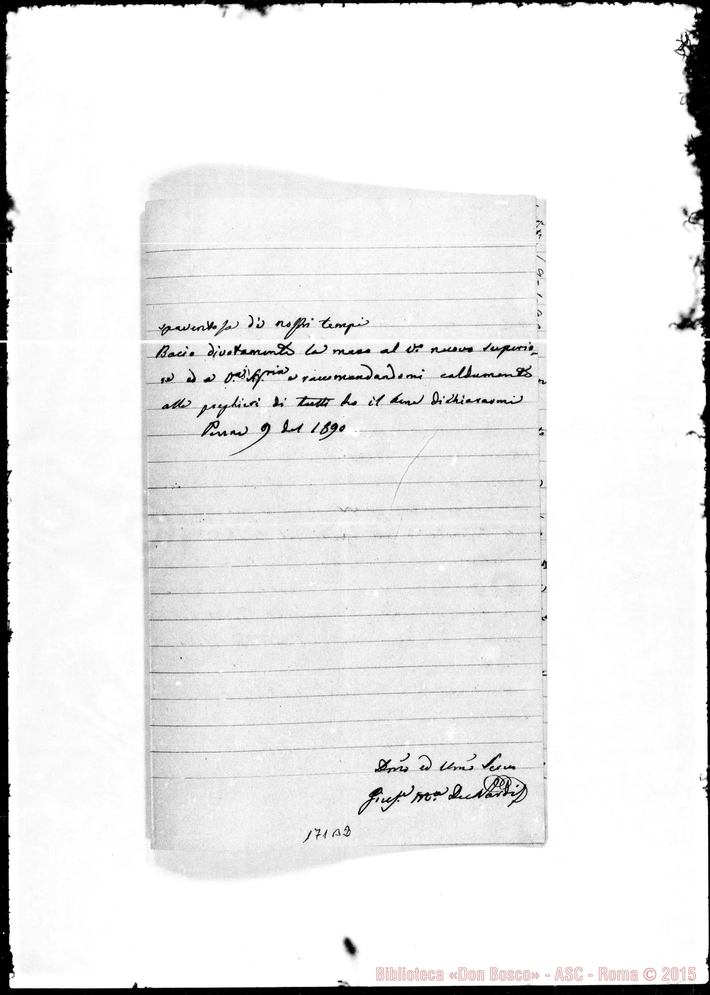 Fotogramma B 2 — Giuseppe Maria, sacerd.-Molto Rev.do Signore