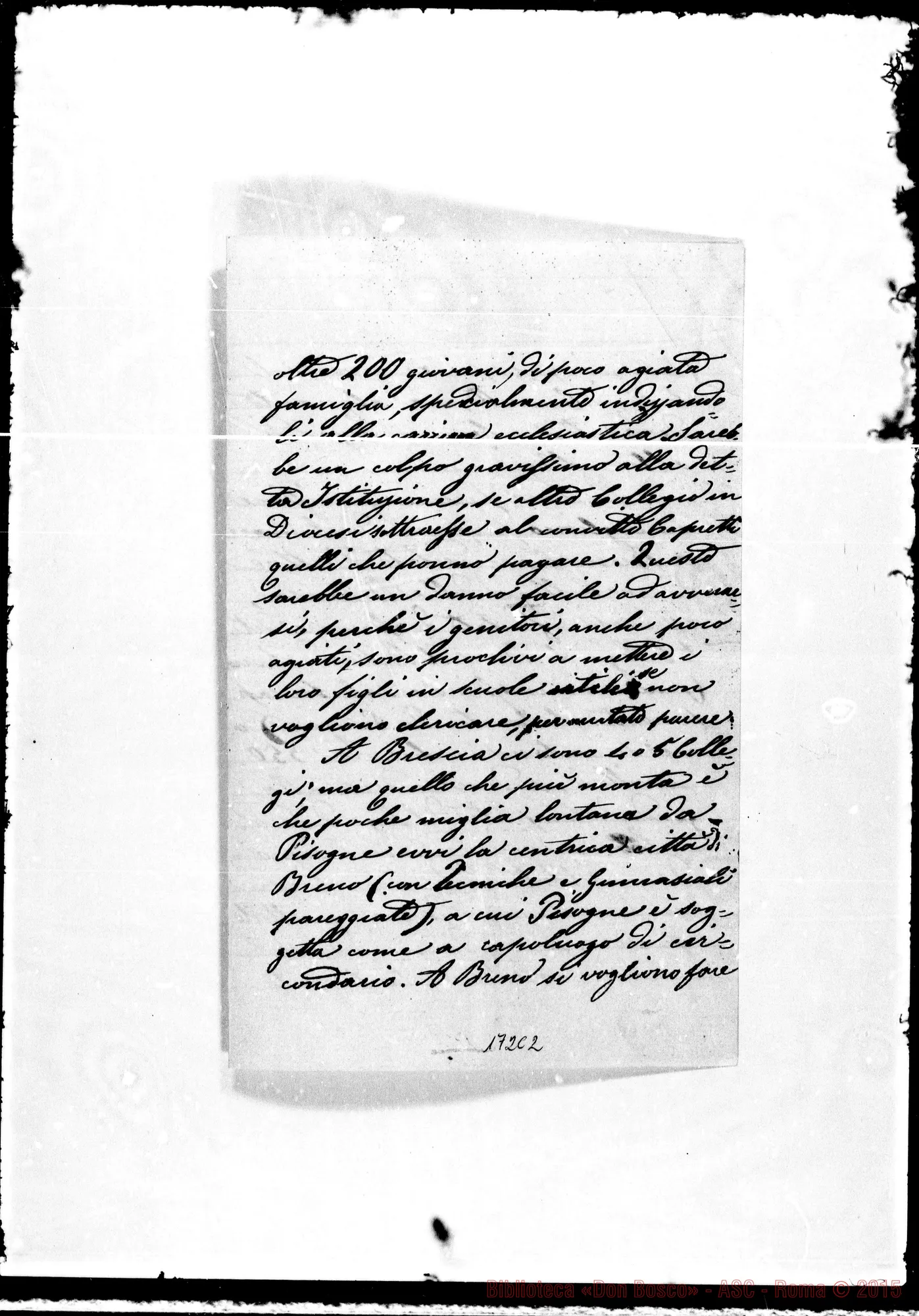 Fotogramma C 2 — Sac. Domenico Rizzarsi-Rev.mo Signore