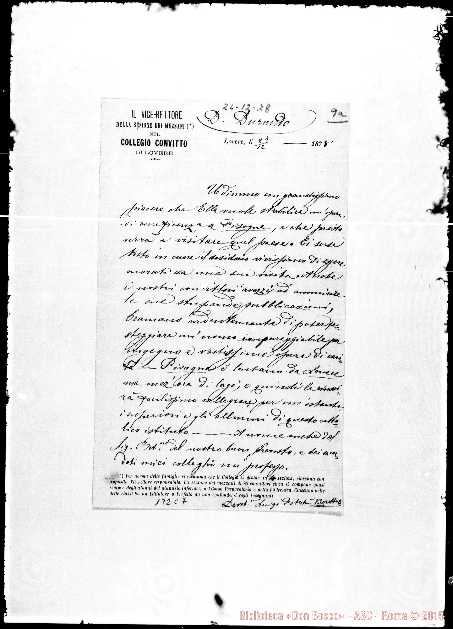 Fotogramma C 7 — Lettera circolare di Luigi Potestà