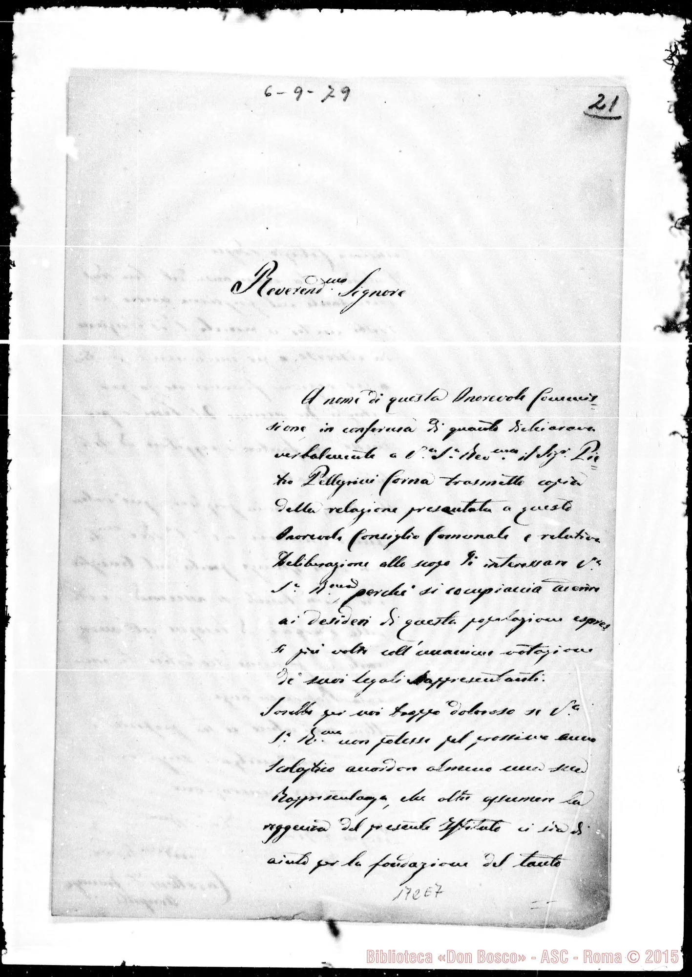Fotogramma E 7 — Francesco, Arcip.-Rev.mo Signore