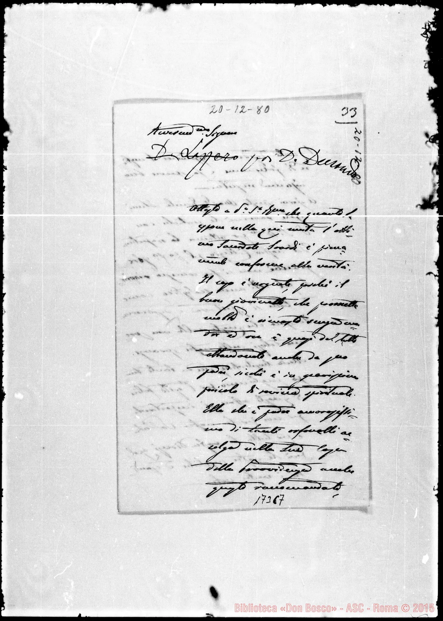 Fotogramma C 7 — Francesco, Arcipr.-Rev.mo Signore