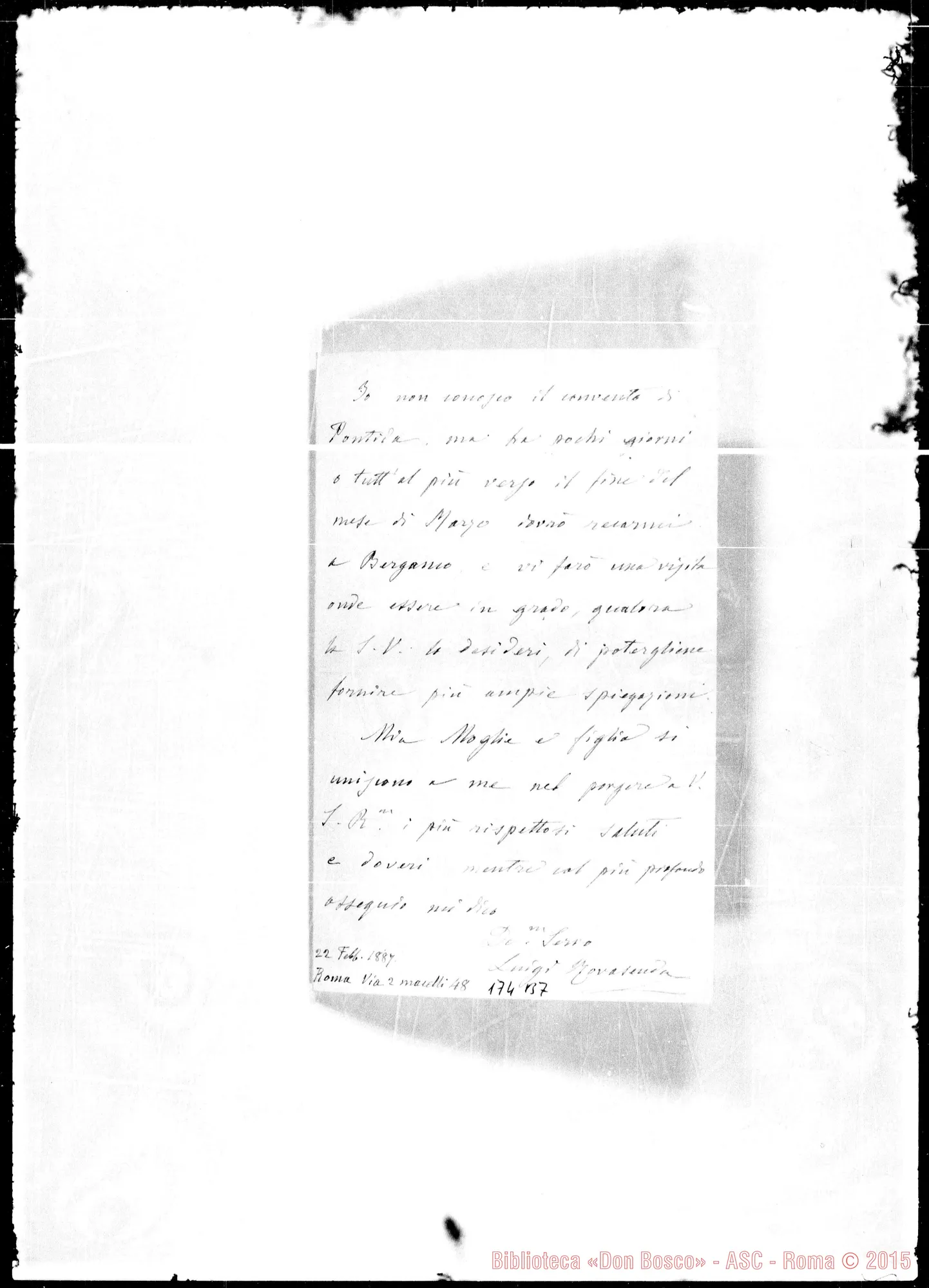 Fotogramma B 7 — Pontida: Corrispond.: Luigi Rovasenda-Bosco