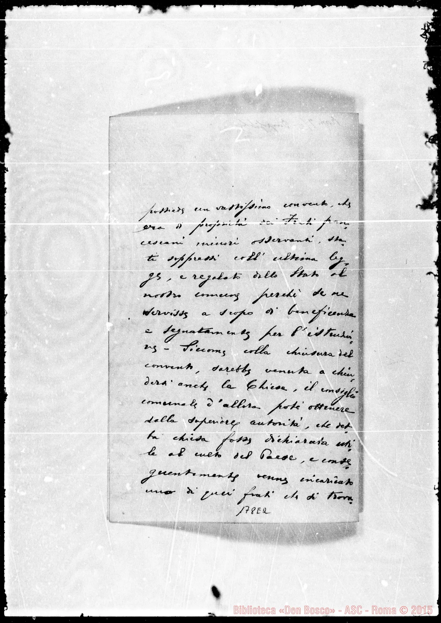 Fotogramma E 2 — Sancasciano: Corrispond.: Sindaco-Molto Rev.do Signore