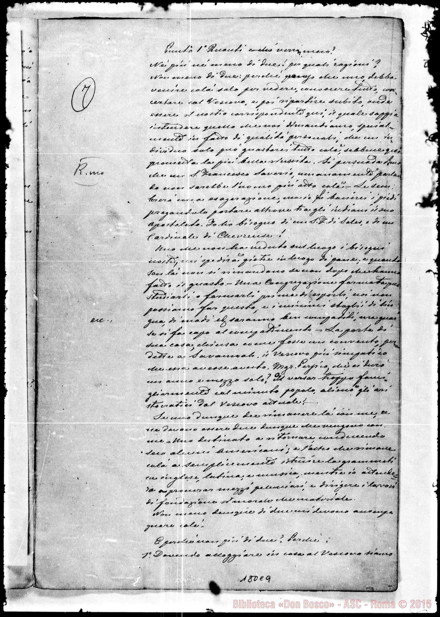 Fotogramma C 9 — Savannah: Memorandum per le opere che si devono fondare A Savannah