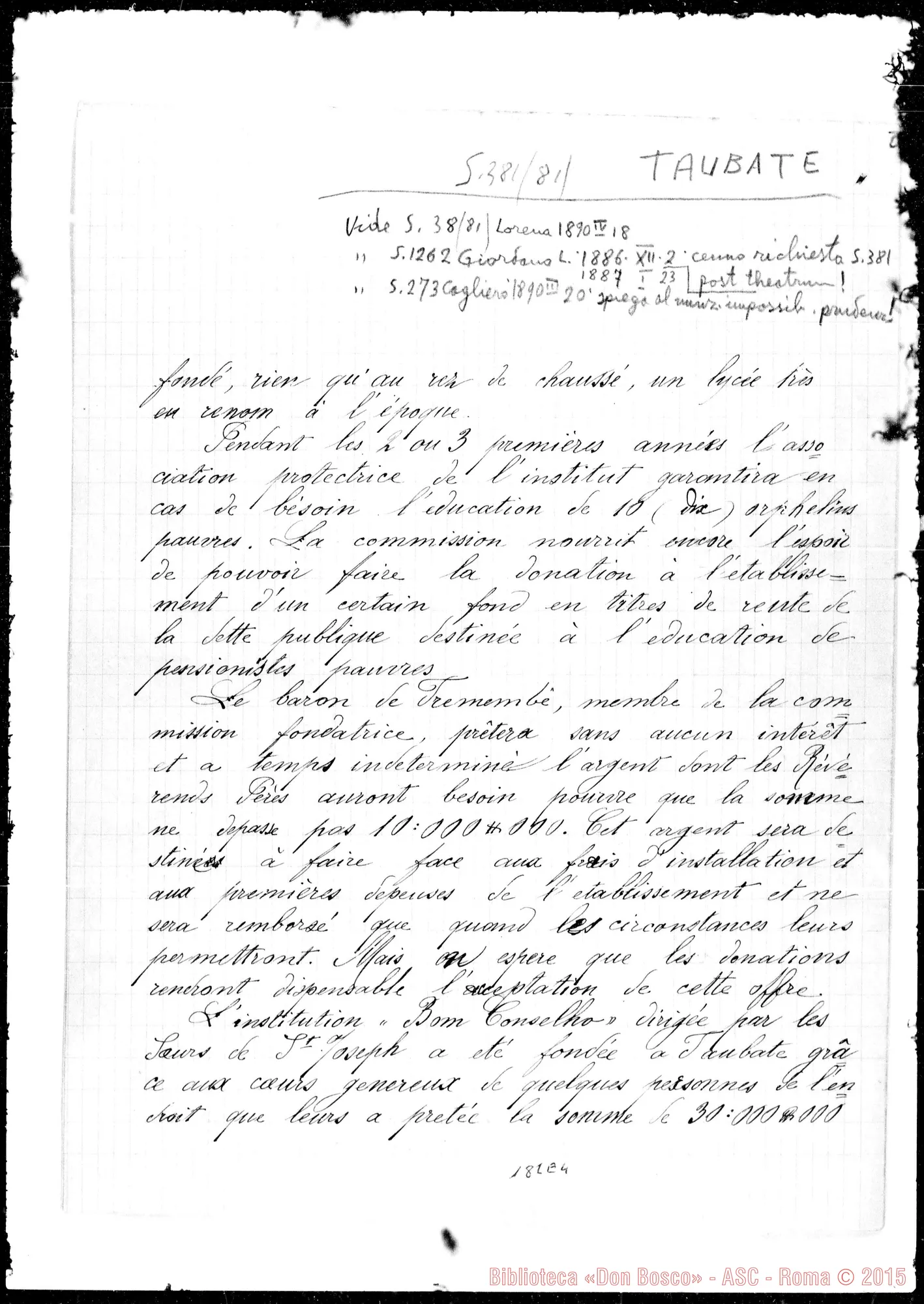 Fotogramma E 4 — Tanbate: Corrispond.: Conditions…