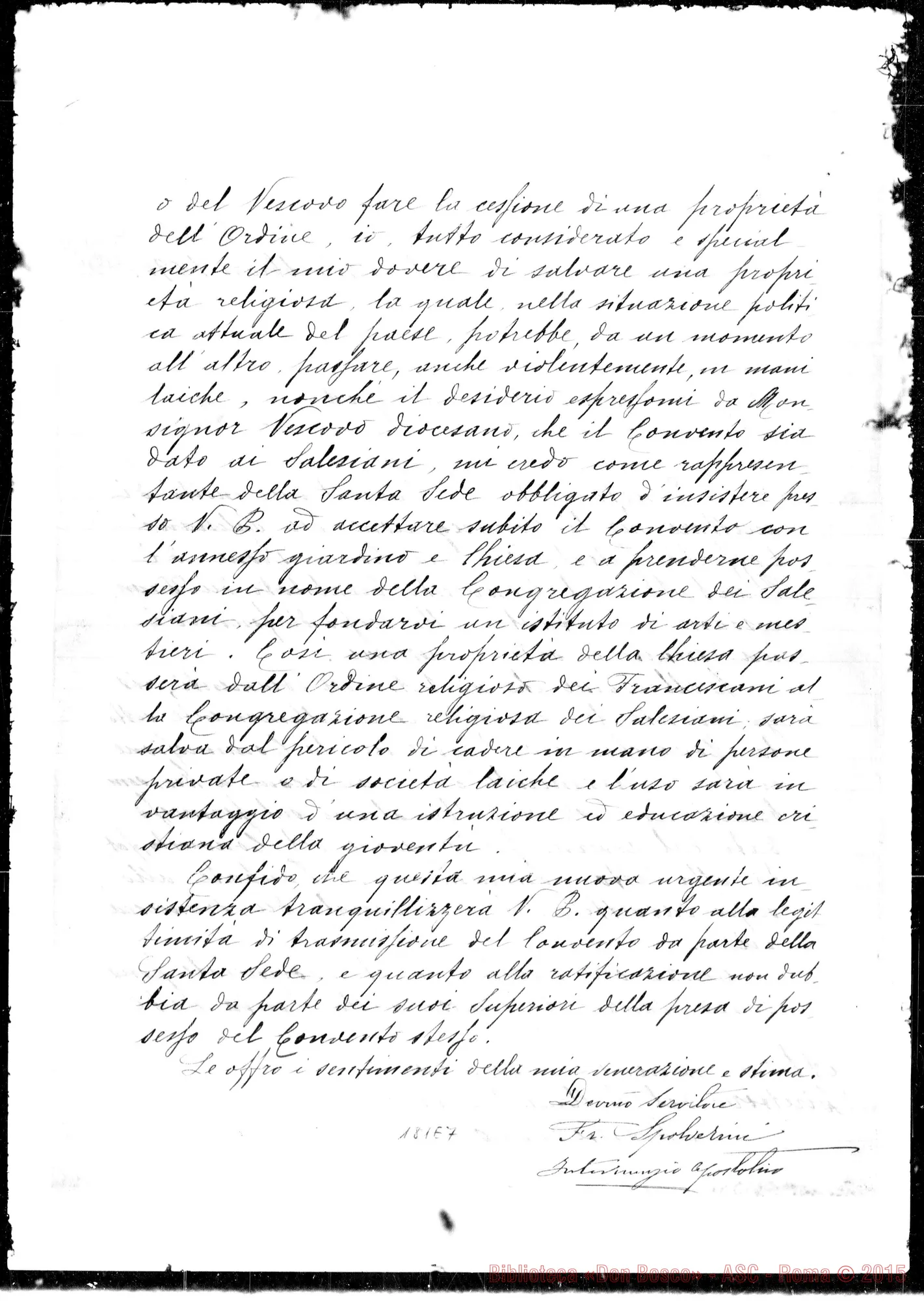 Fotogramma E 7 — Spolvirini, Internunzio apostolico-Lasagna