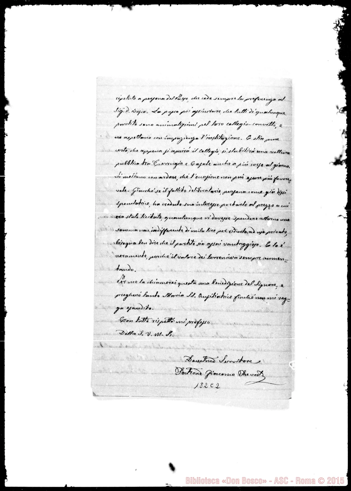 Fotogramma C 2 — Prevosto Giacomo P.-Rev.do Signore