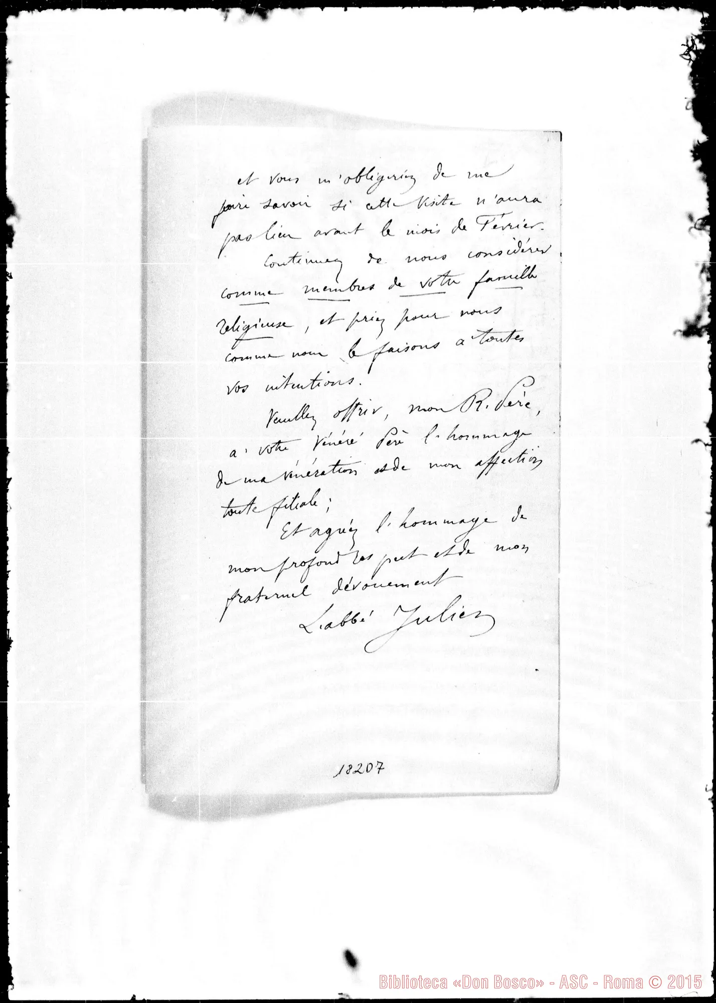 Fotogramma D 7 — L’abbé Julie-Mon Révérend Pére