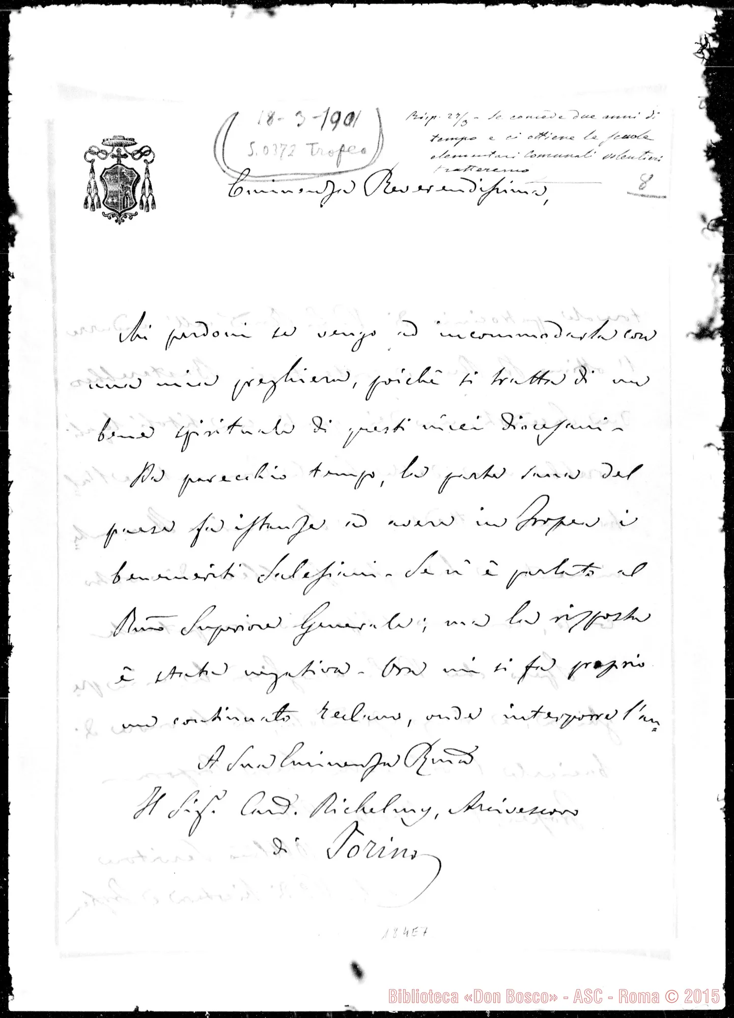 Fotogramma E 7 — Vescovo di Nicosia-Card. Richelmy
